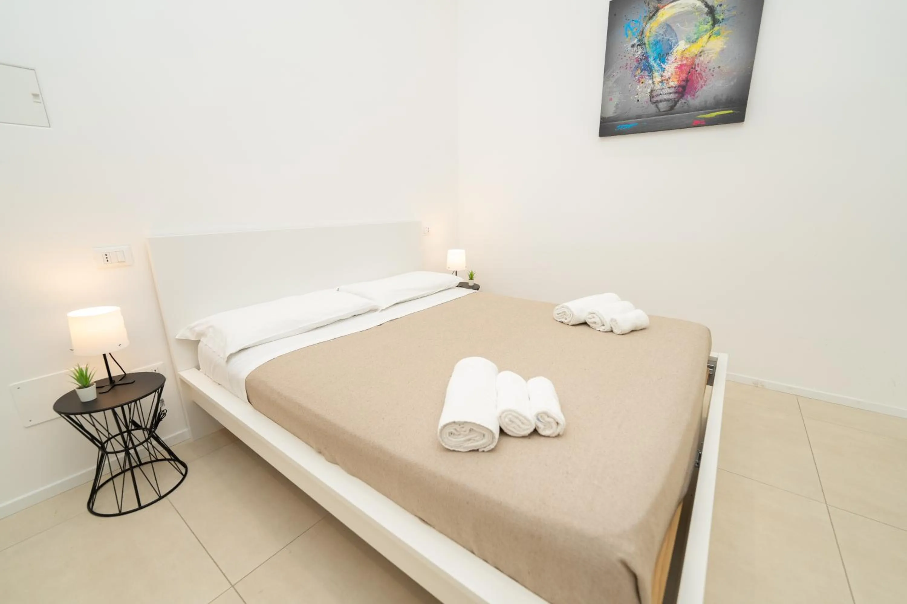 Bed in Valguarnera Studio Apartments