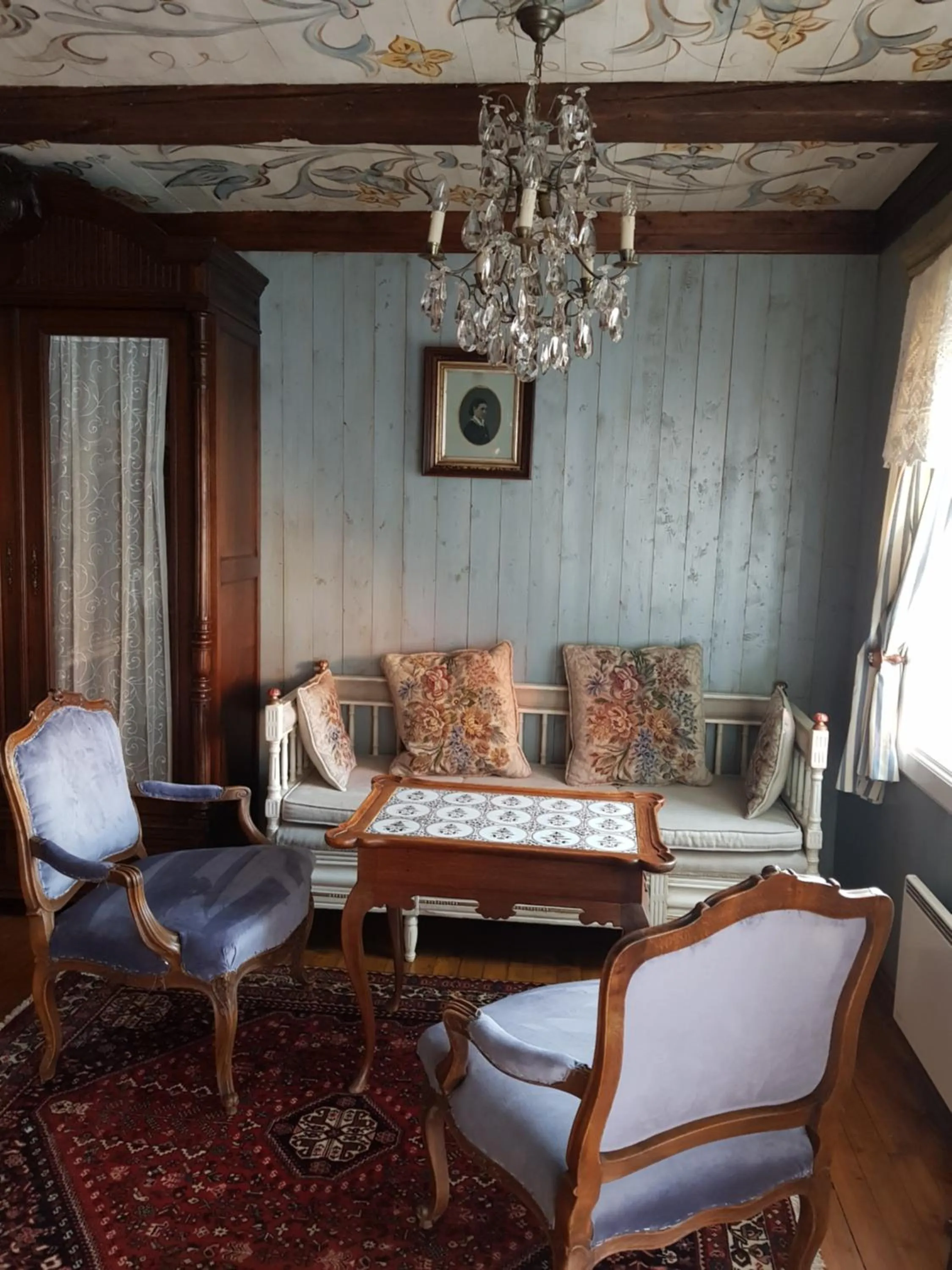 Living room in Lysko Gjestegård