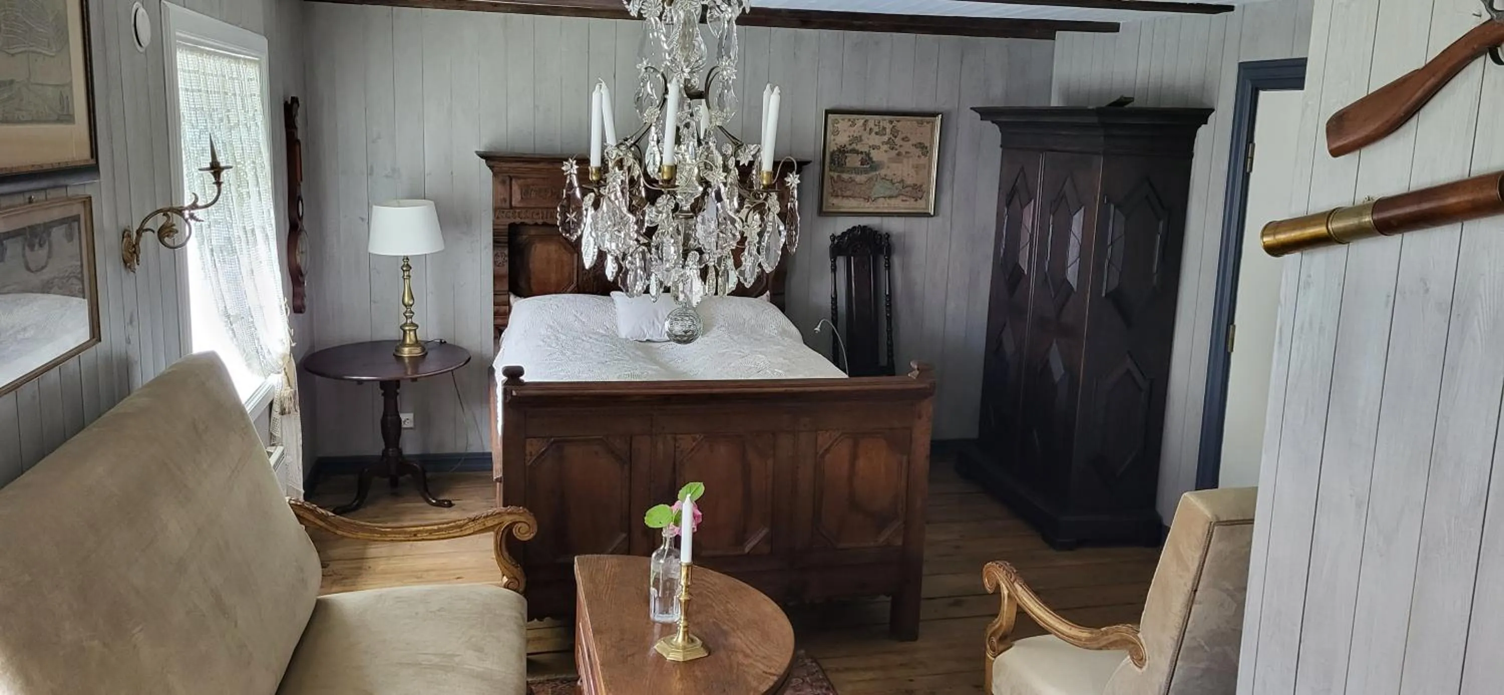 Living room in Lysko Gjestegård