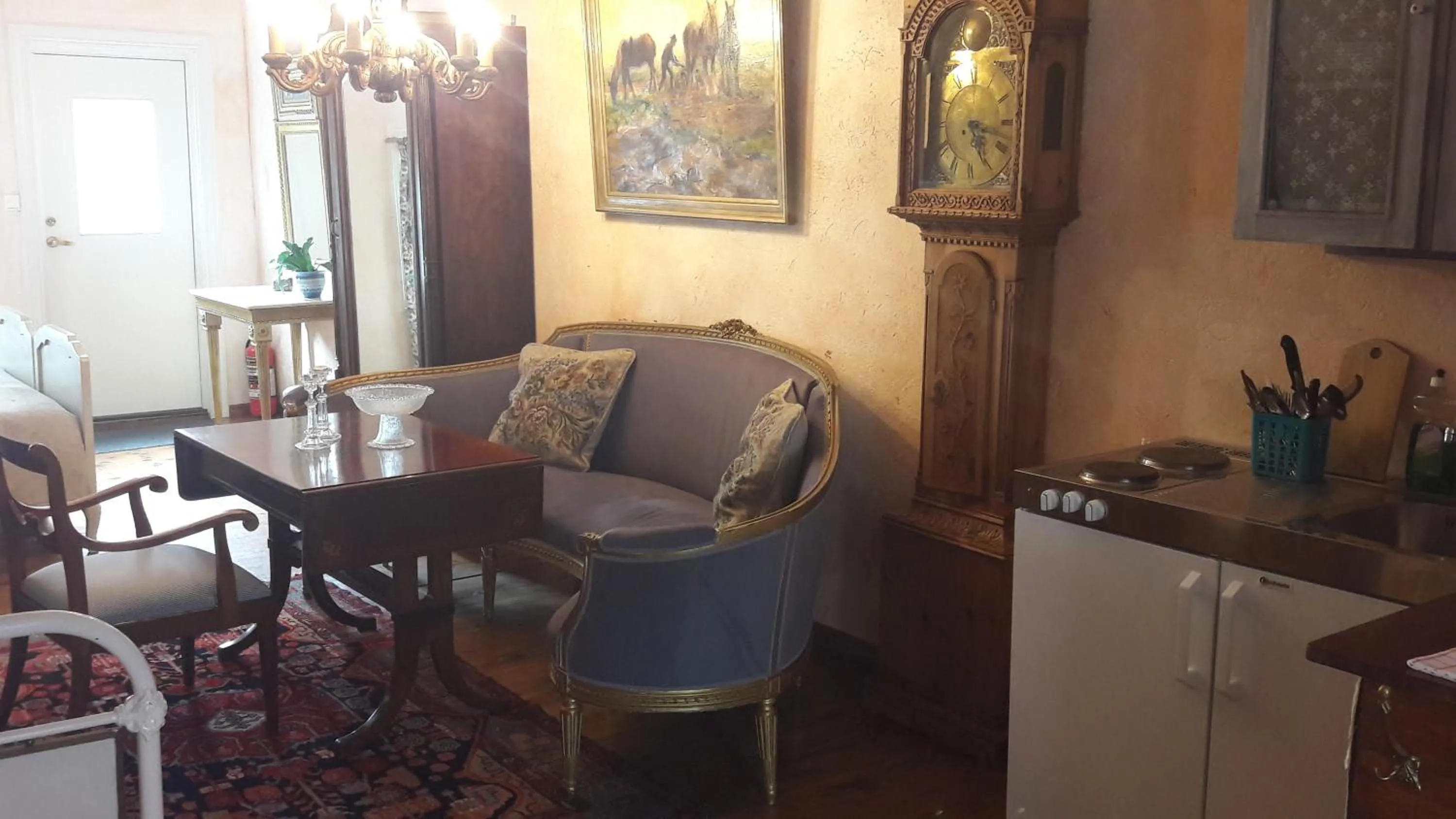 Kitchen or kitchenette in Lysko Gjestegård
