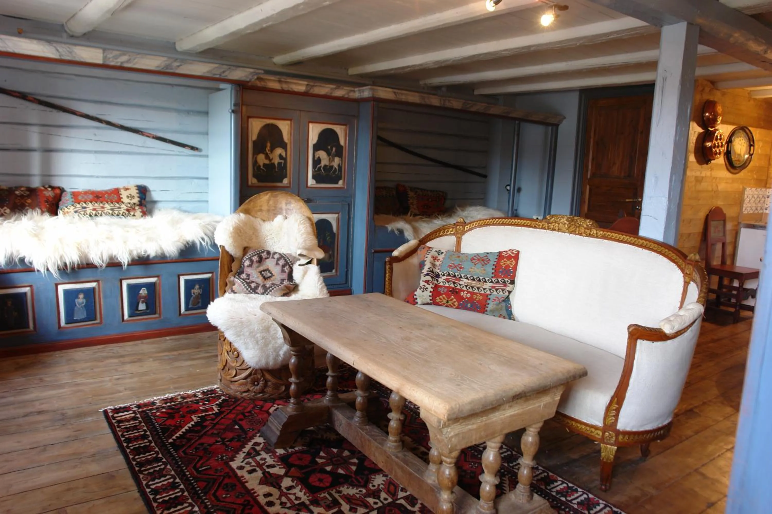 Living room in Lysko Gjestegård