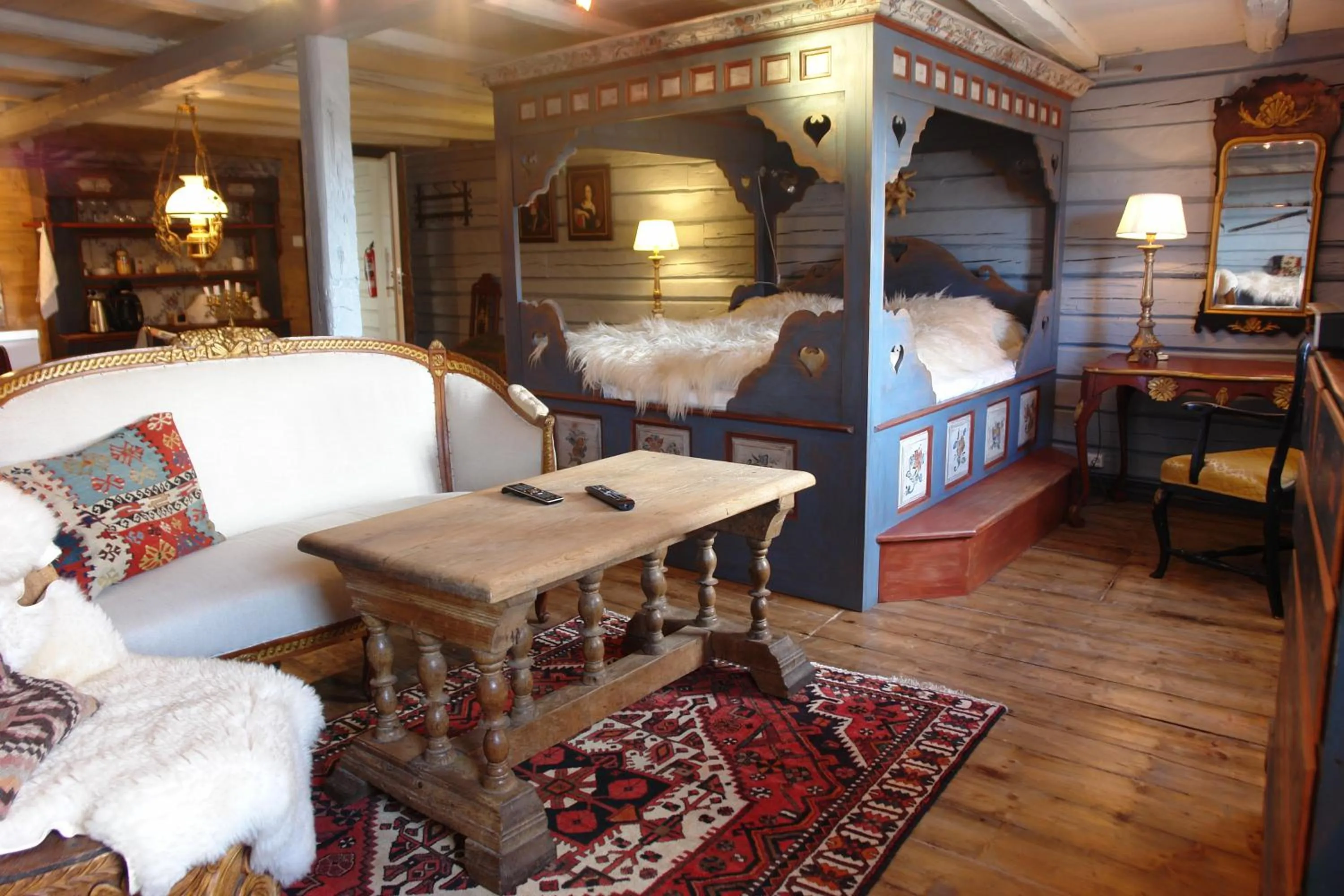 Living room in Lysko Gjestegård
