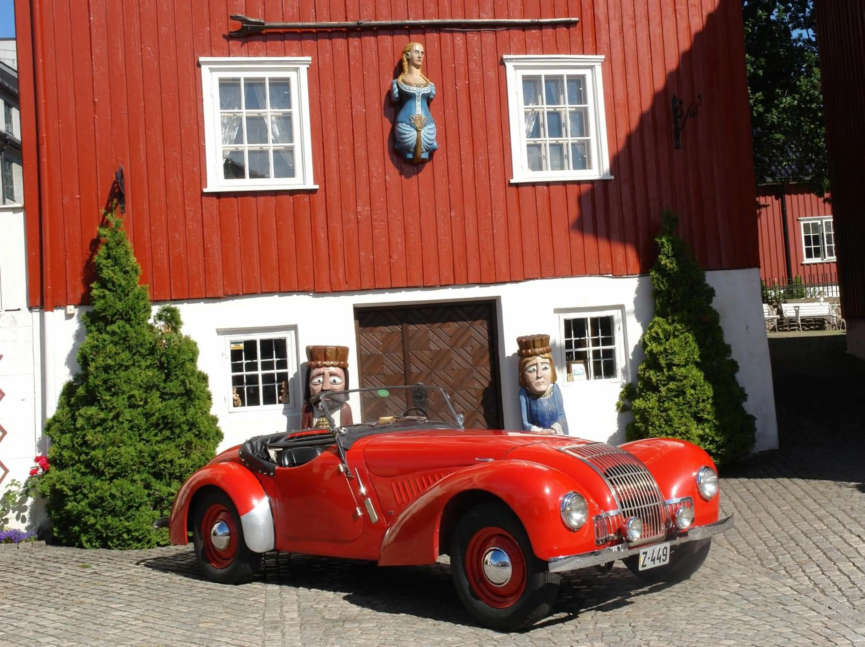 Facade/entrance in Lysko Gjestegård