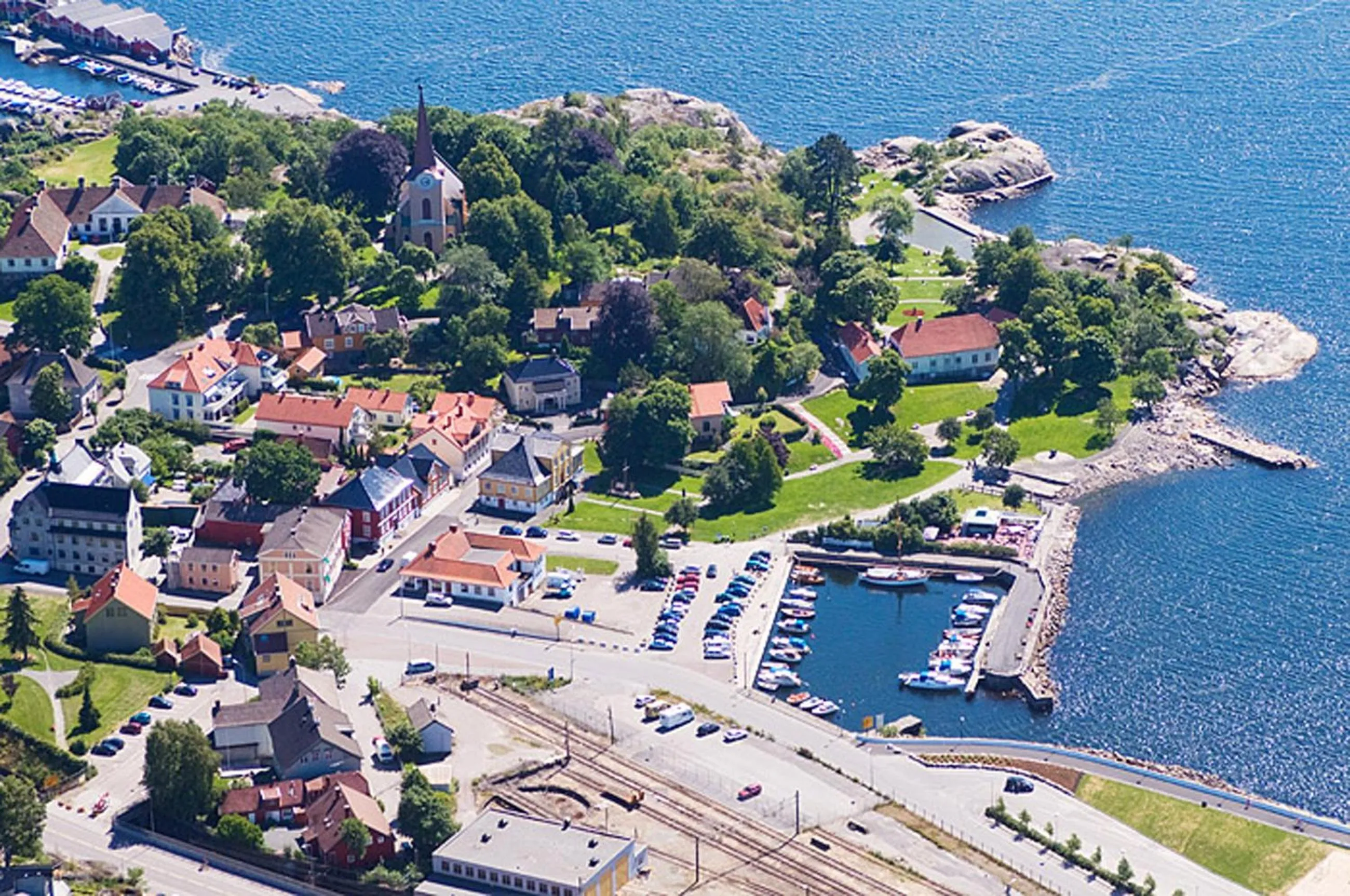 Bird's eye view in Lysko Gjestegård