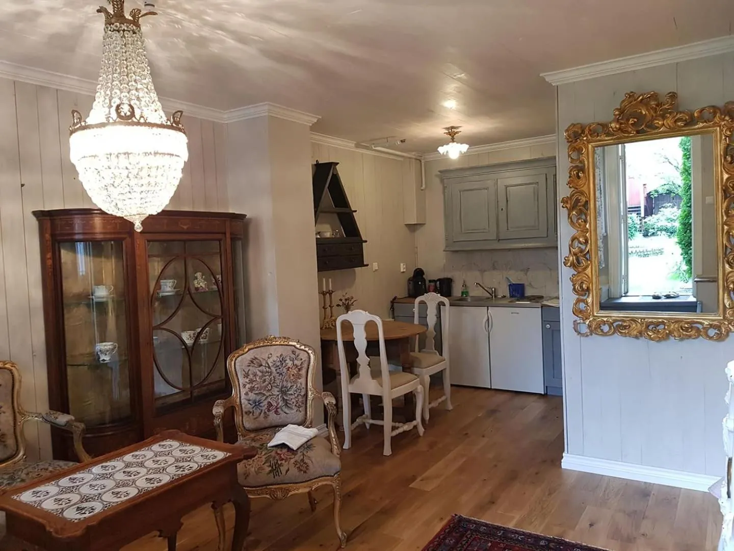 Kitchen or kitchenette in Lysko Gjestegård