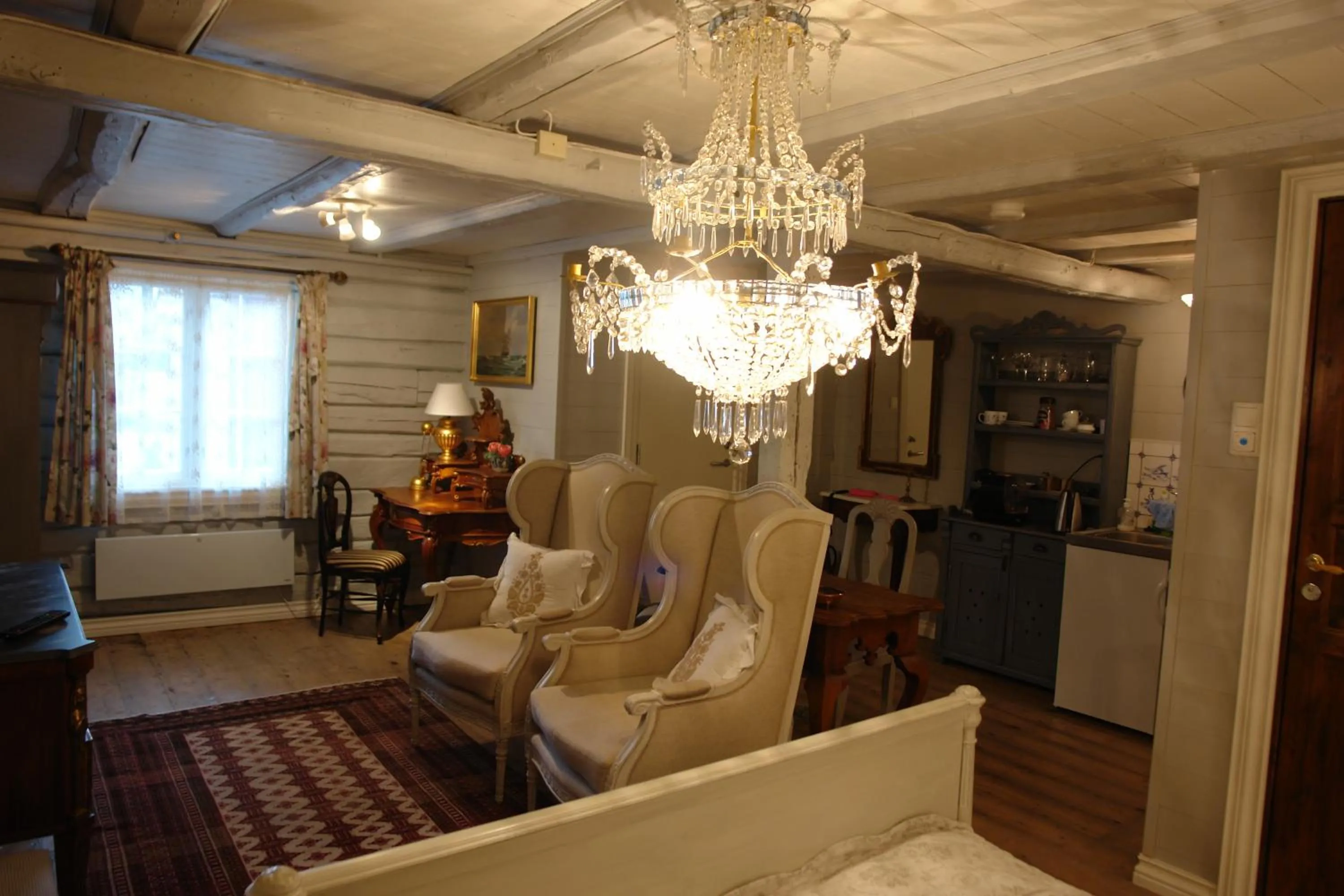 Living room in Lysko Gjestegård