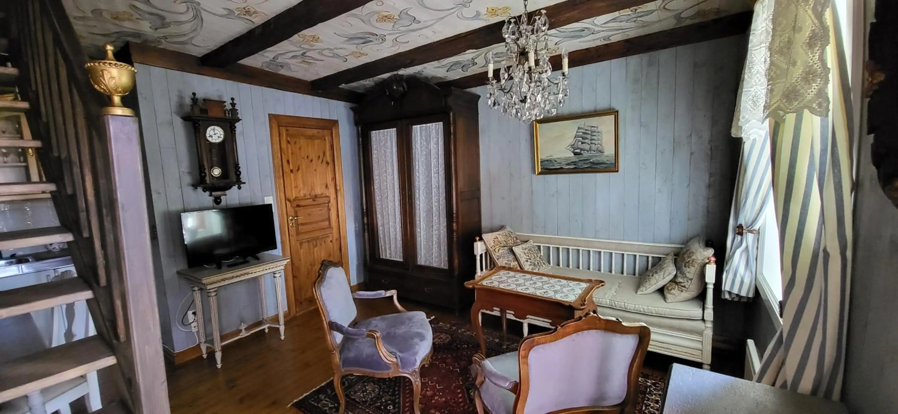 Living room in Lysko Gjestegård