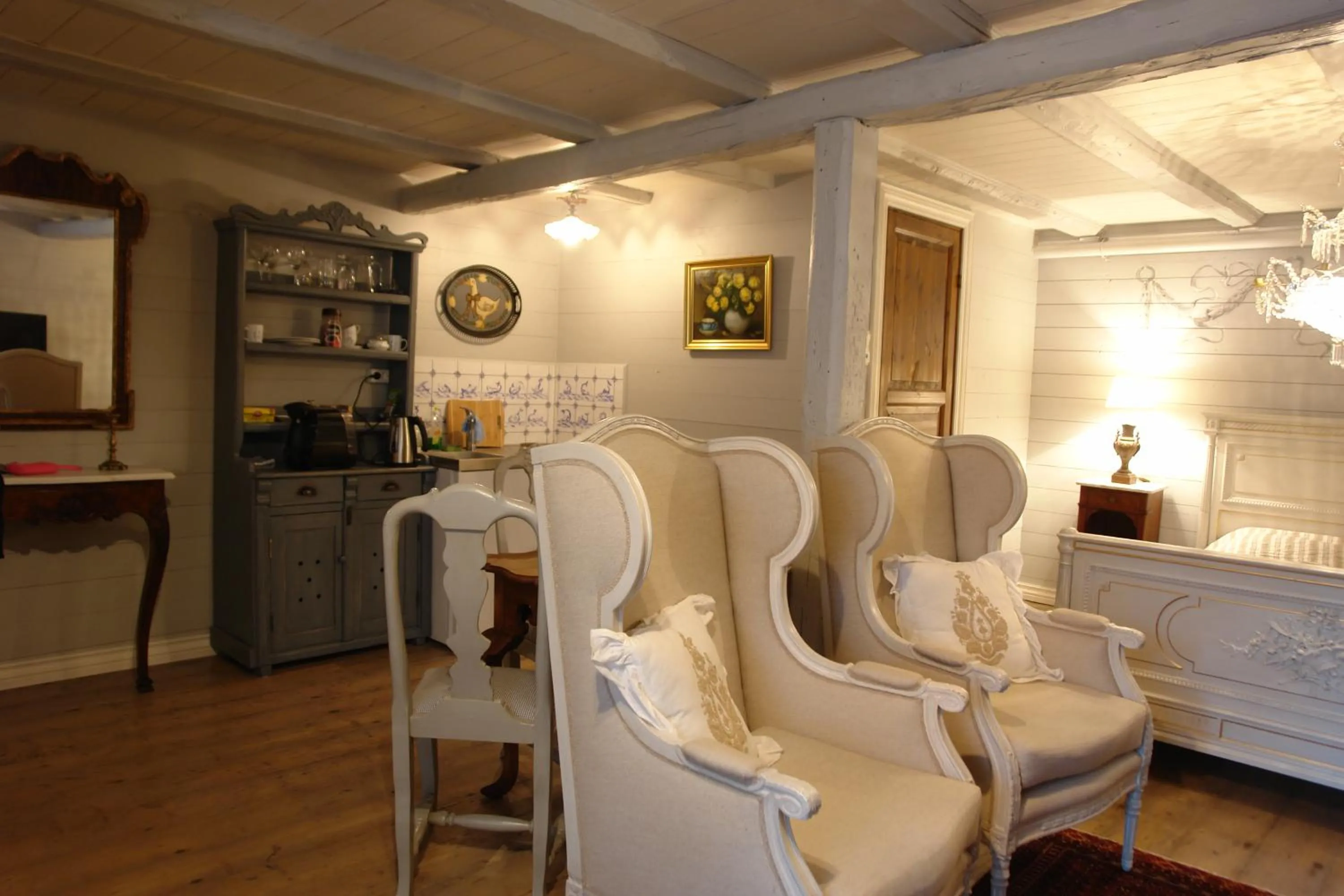 Kitchen or kitchenette in Lysko Gjestegård
