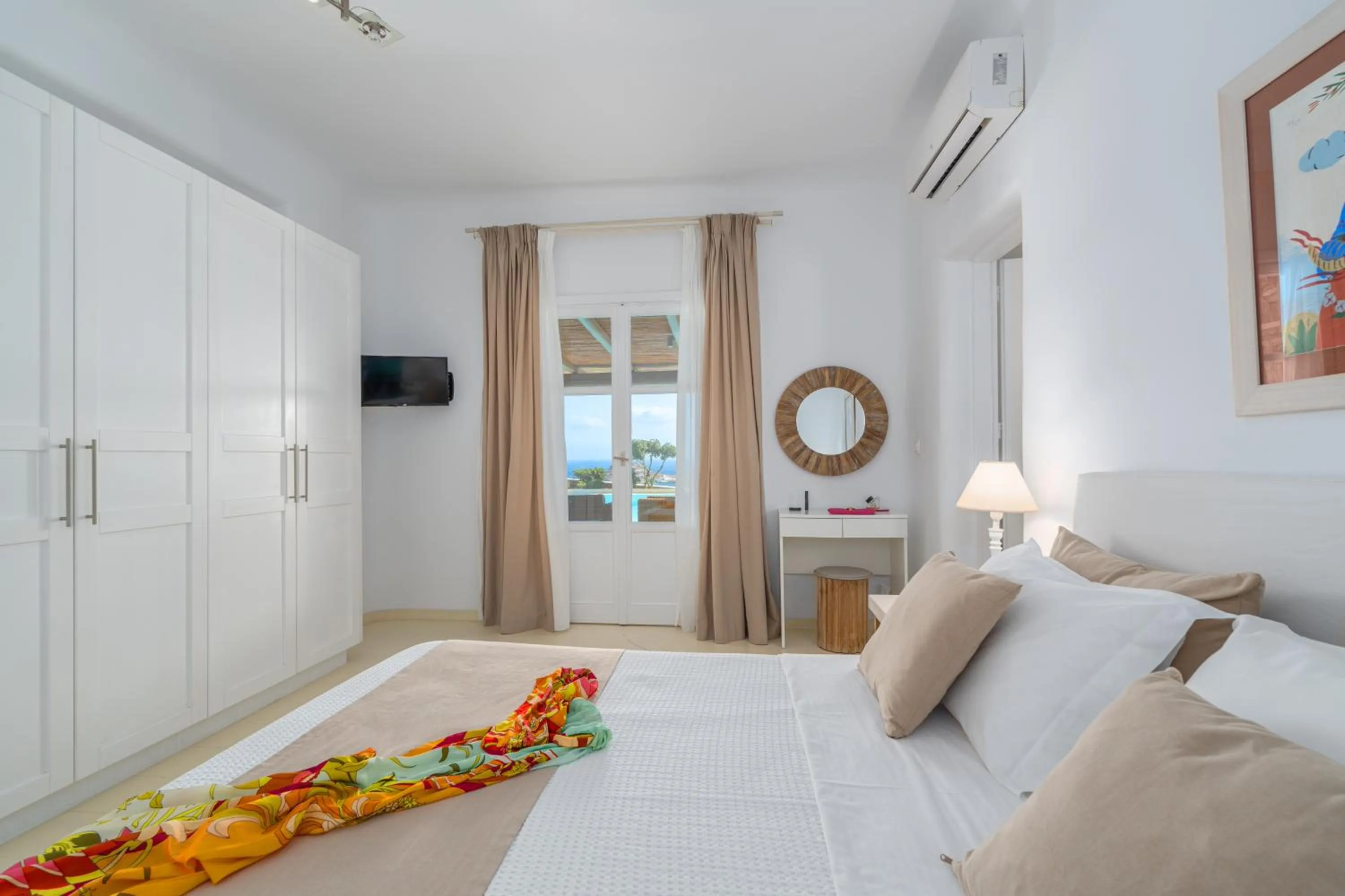 Bed in Thalasses Villas