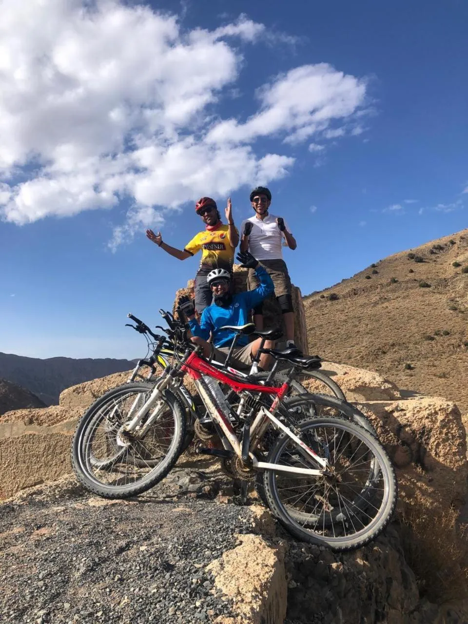 Cycling in Auberge restaurant Afoud