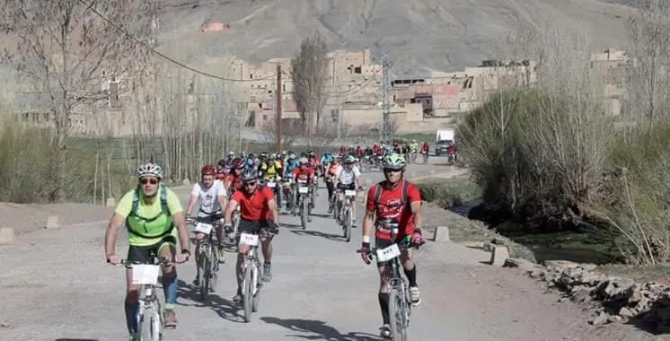 Cycling in Auberge restaurant Afoud