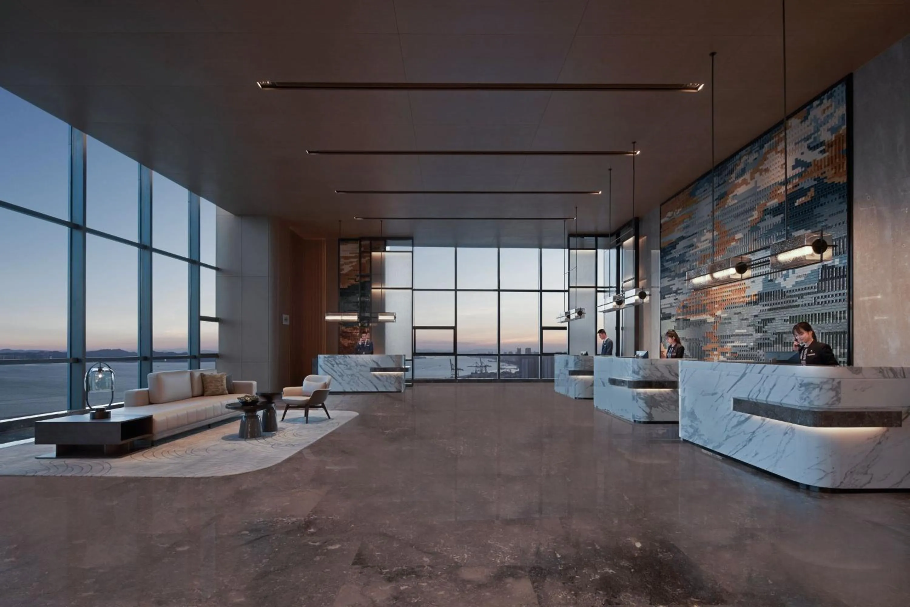 Lobby or reception in Shantou Marriott Hotel
