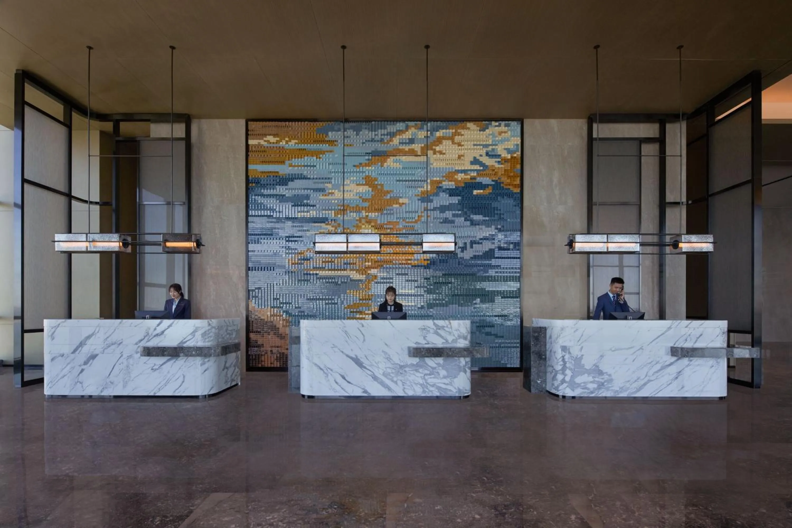 Lobby or reception in Shantou Marriott Hotel