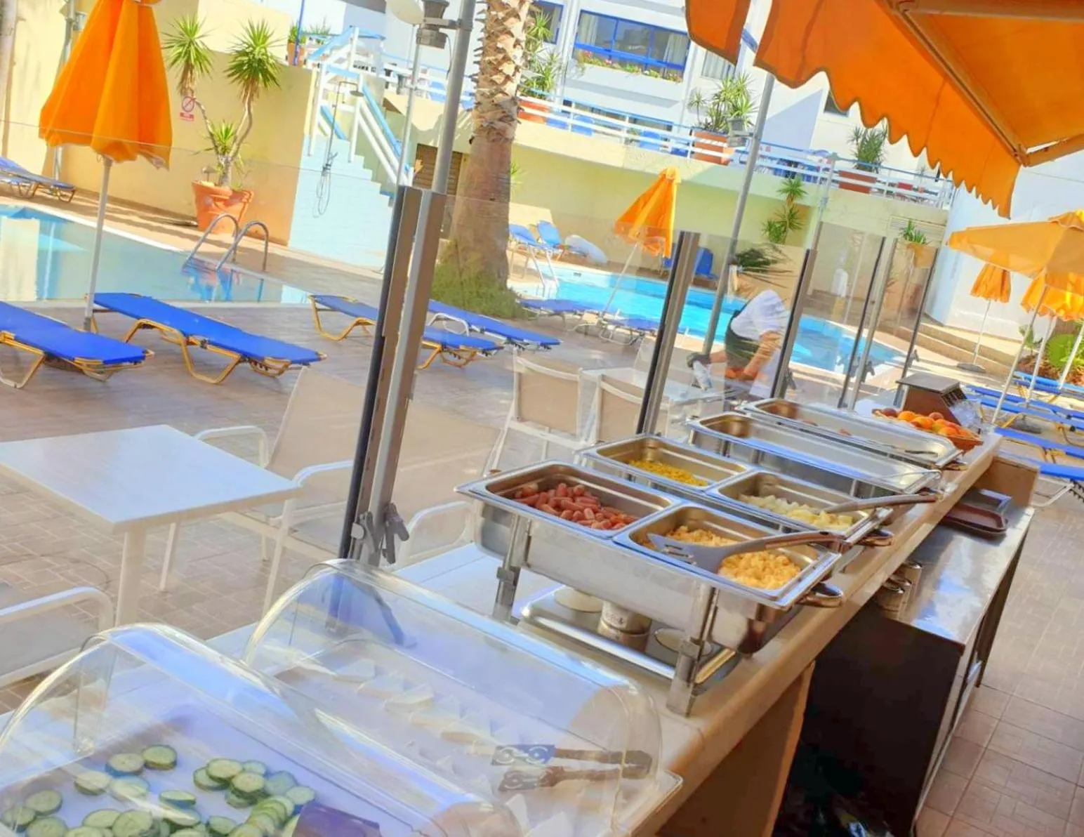 Buffet breakfast in Kassavetis Center - Hotel Studios & Apartments