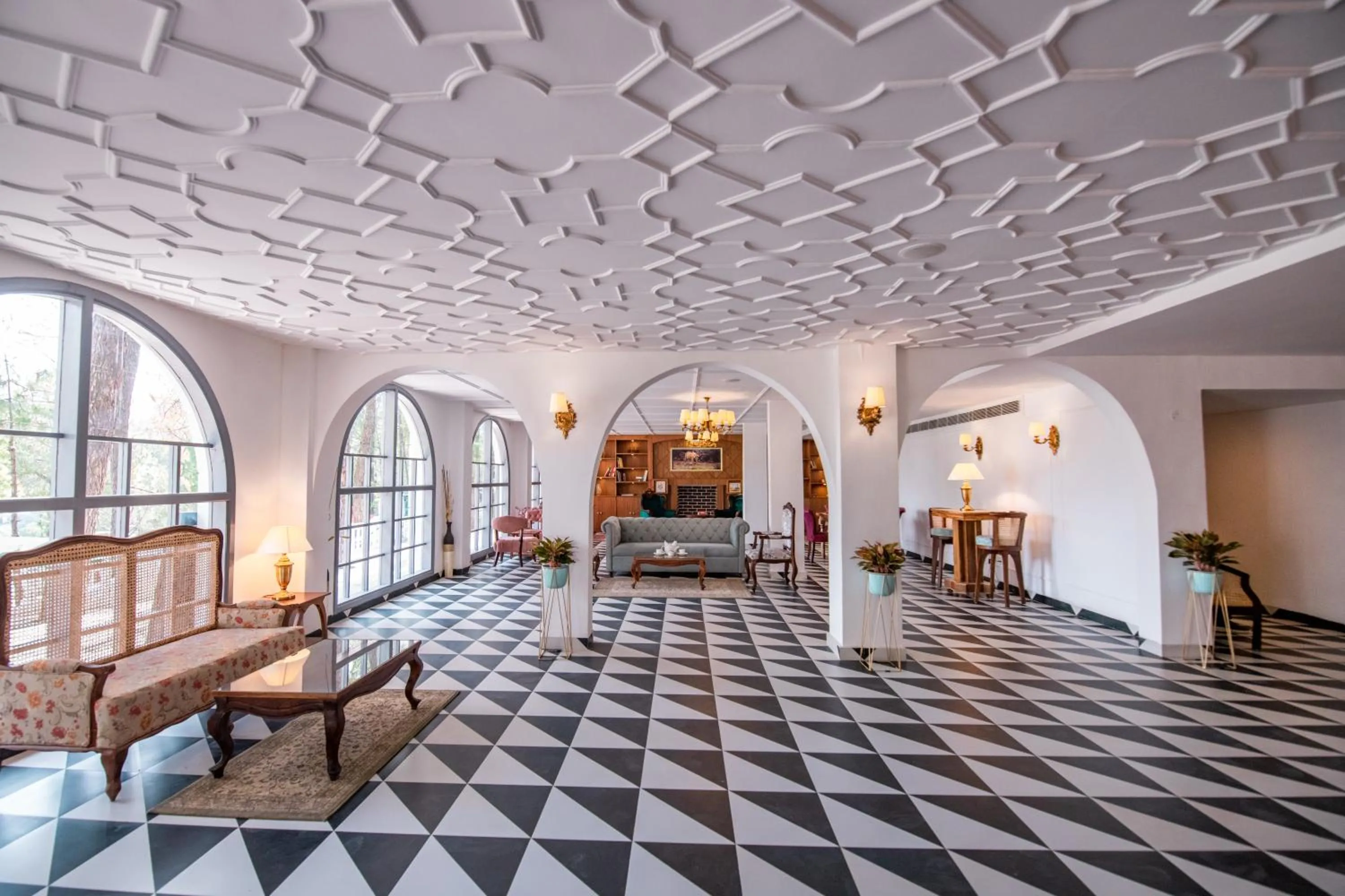 Seating area in WelcomHeritage Santa Roza Kasauli