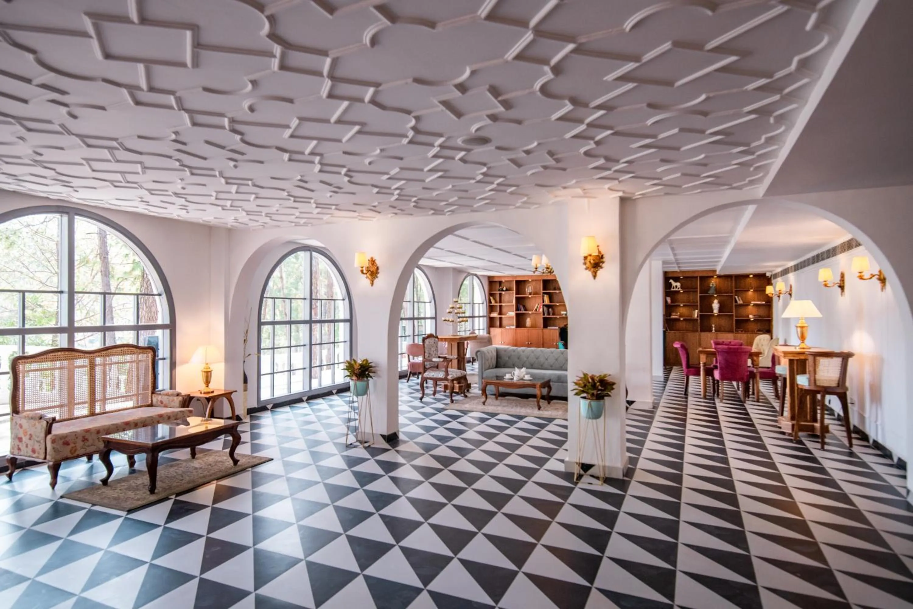 Seating area in WelcomHeritage Santa Roza Kasauli