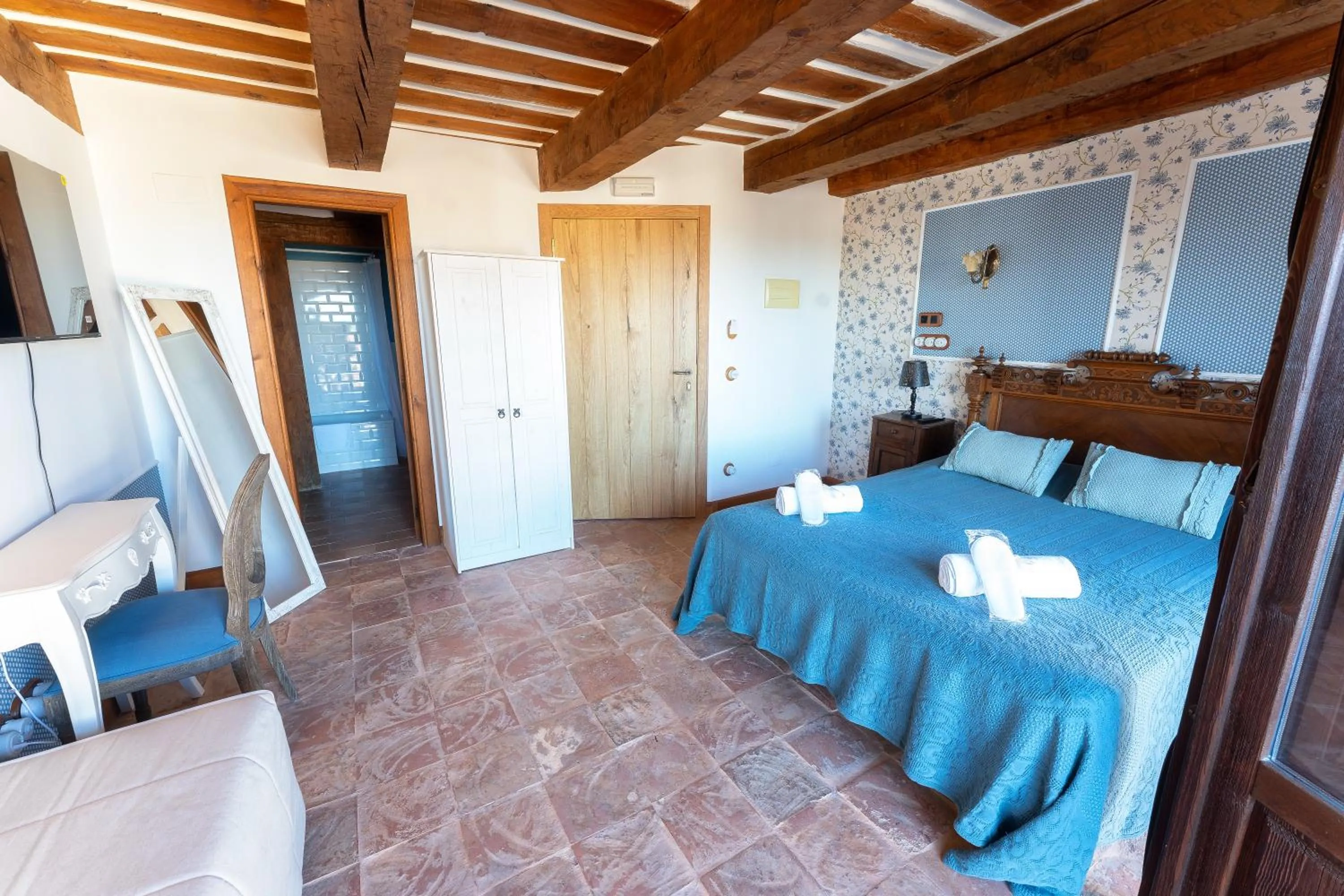 Bed in Hotel Rincón Castellano