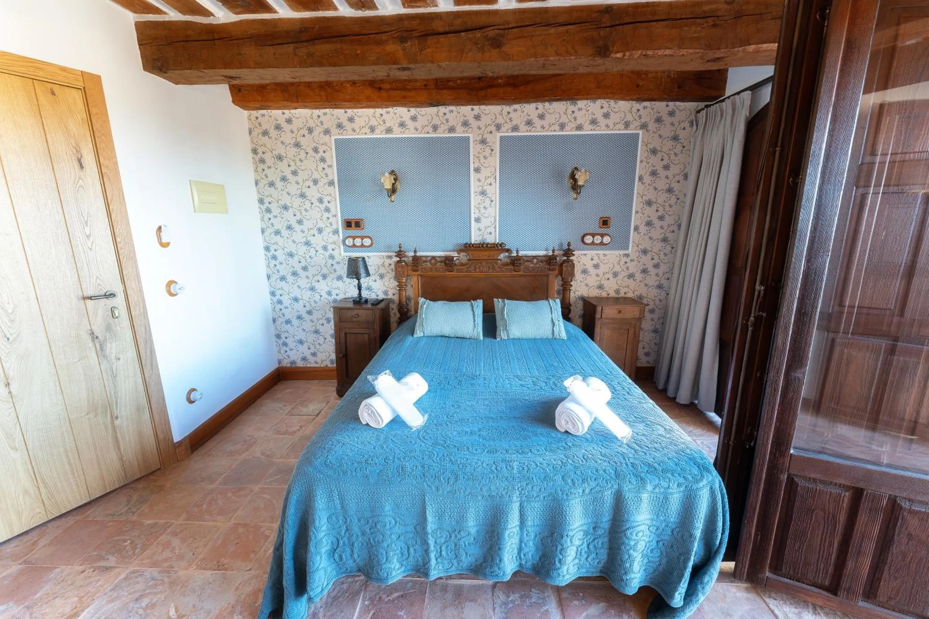 Bed in Hotel Rincón Castellano