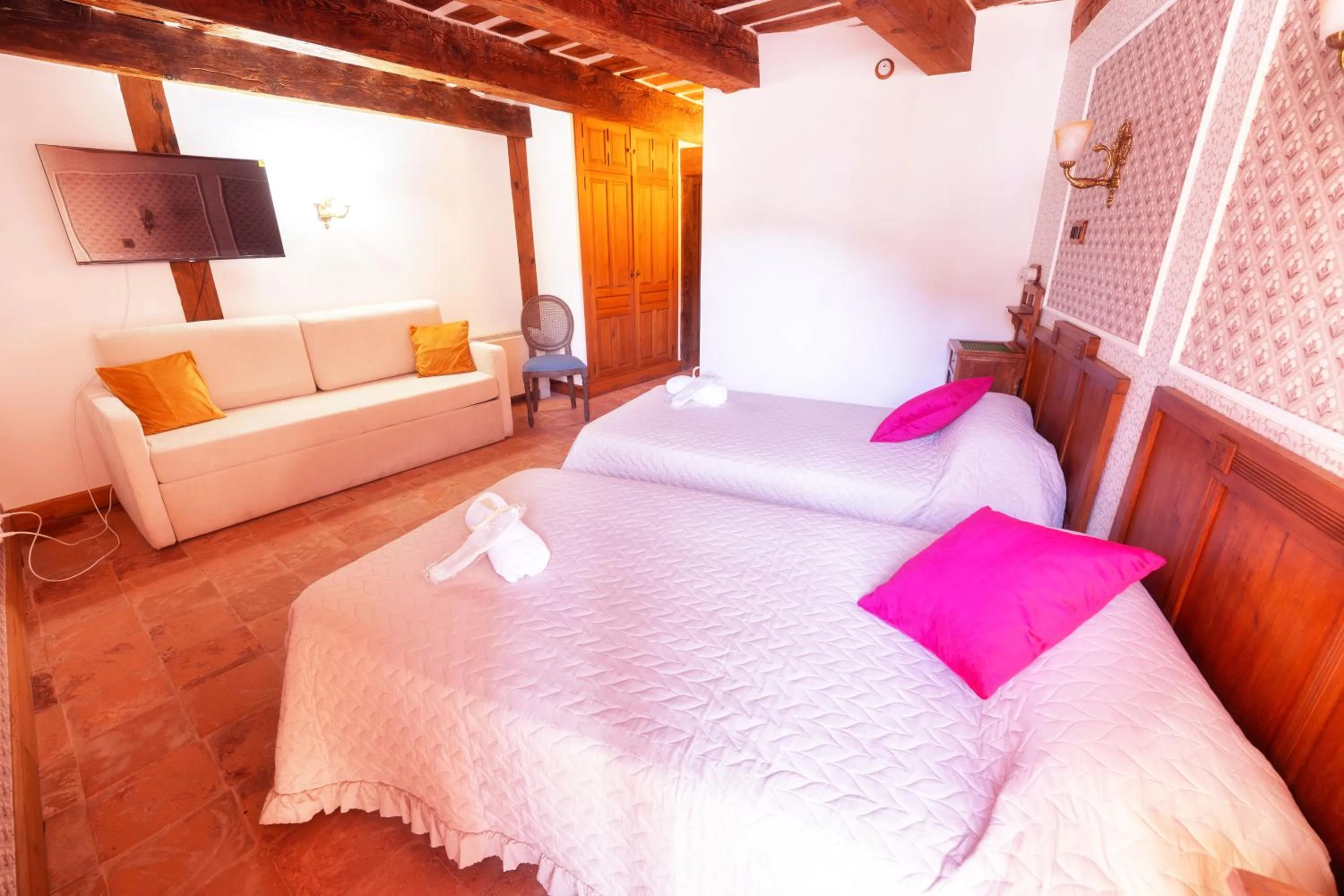 Bed in Hotel Rincón Castellano