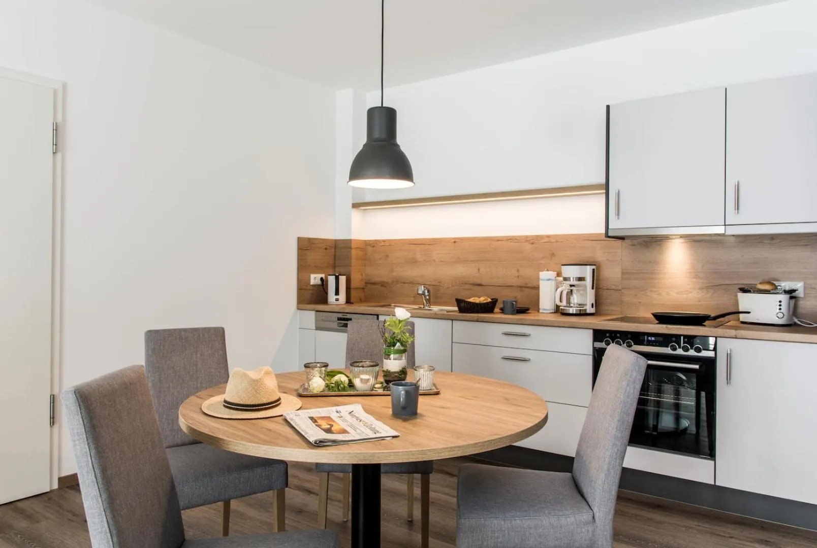 Kitchen or kitchenette in Waldhotel zum Bergsee Damme