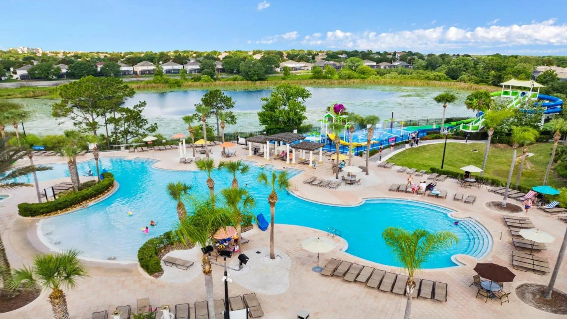 Swimming pool in No Rear Neighbor 6BR Private Pool/Spa Near Disney