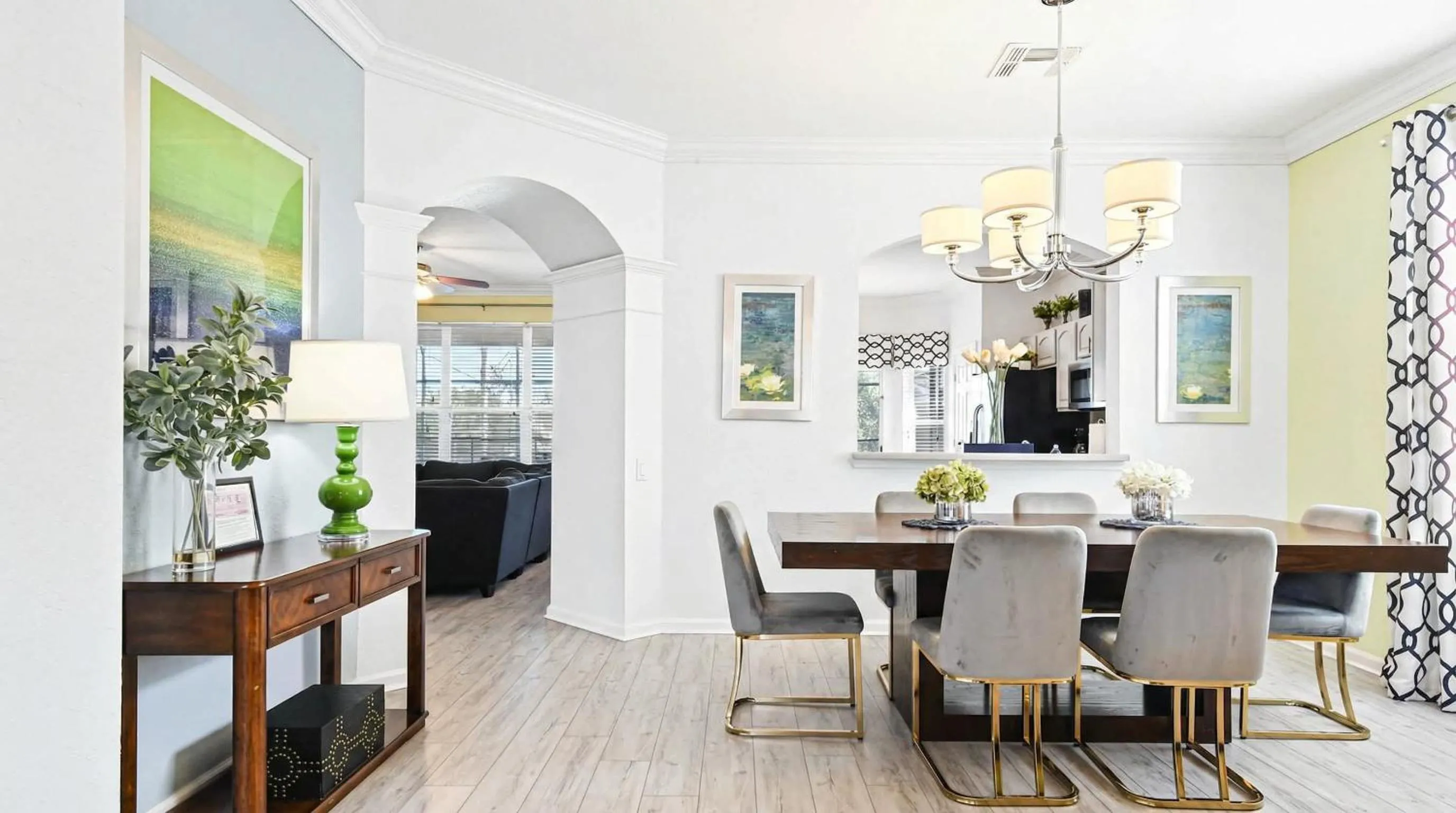 Dining area in No Rear Neighbor 6BR Private Pool/Spa Near Disney