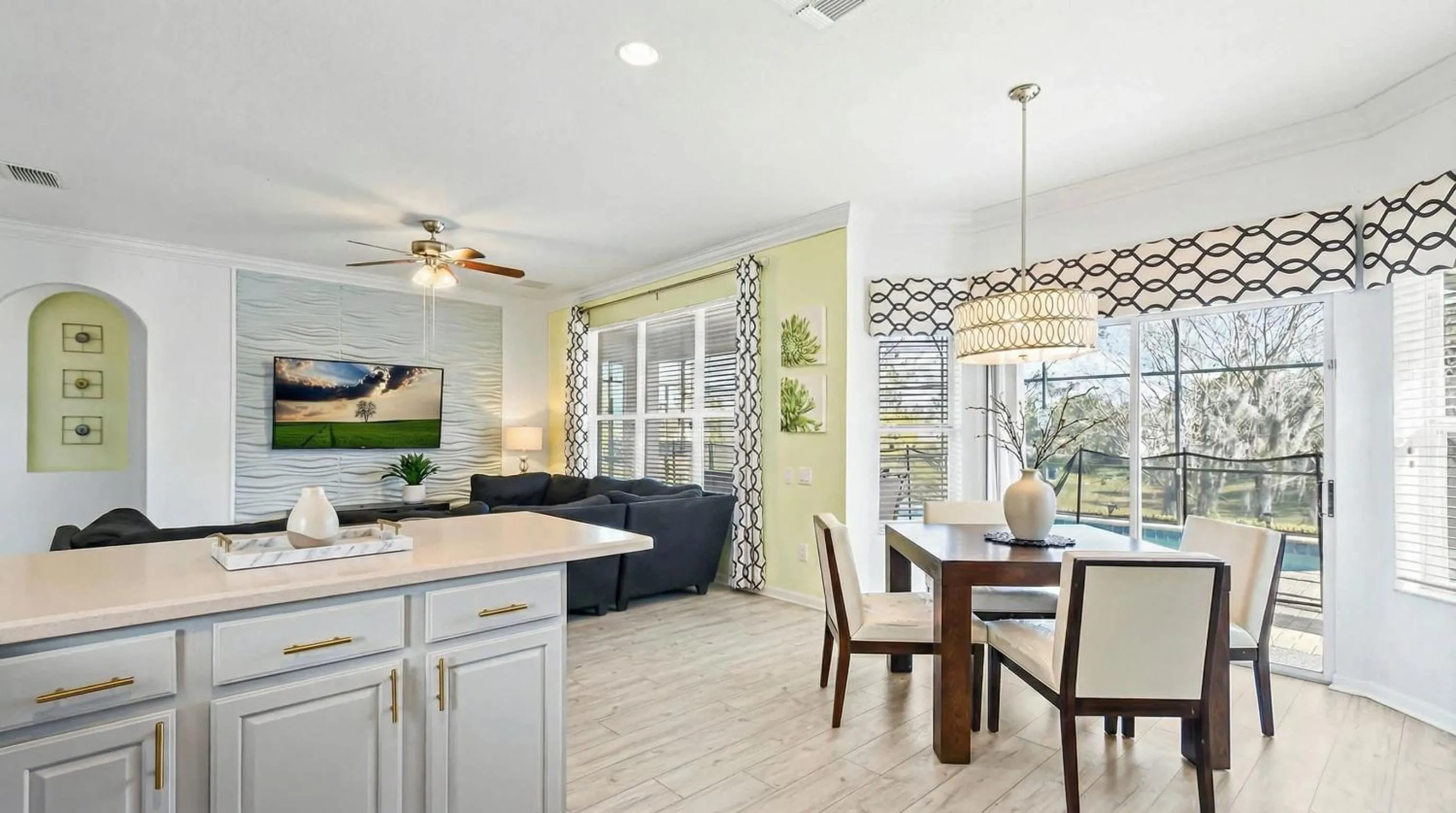 Dining area in No Rear Neighbor 6BR Private Pool/Spa Near Disney