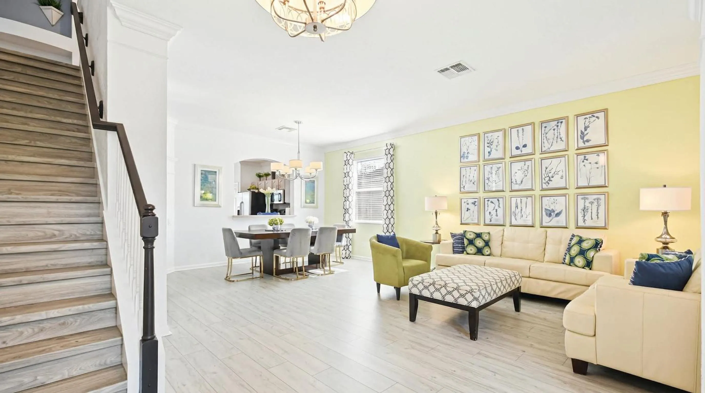 Living room in No Rear Neighbor 6BR Private Pool/Spa Near Disney