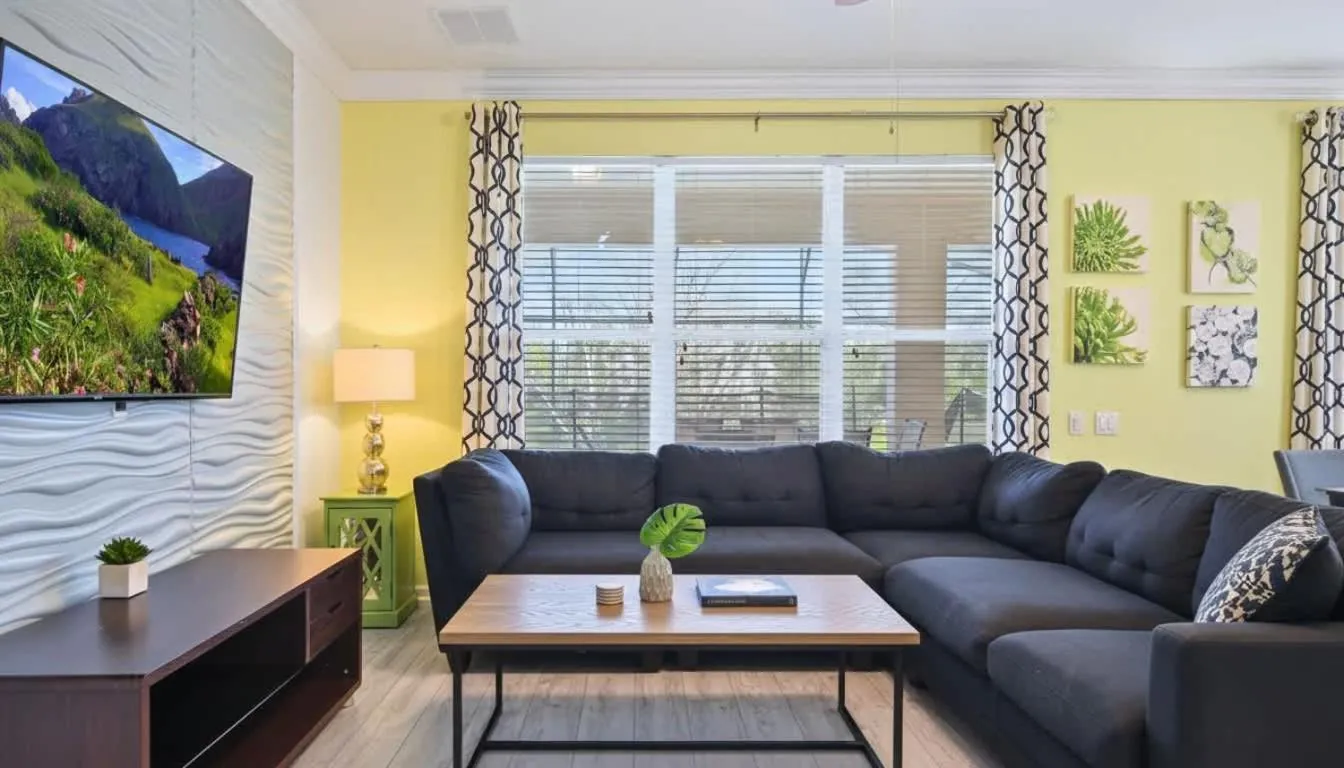 Living room in No Rear Neighbor 6BR Private Pool/Spa Near Disney
