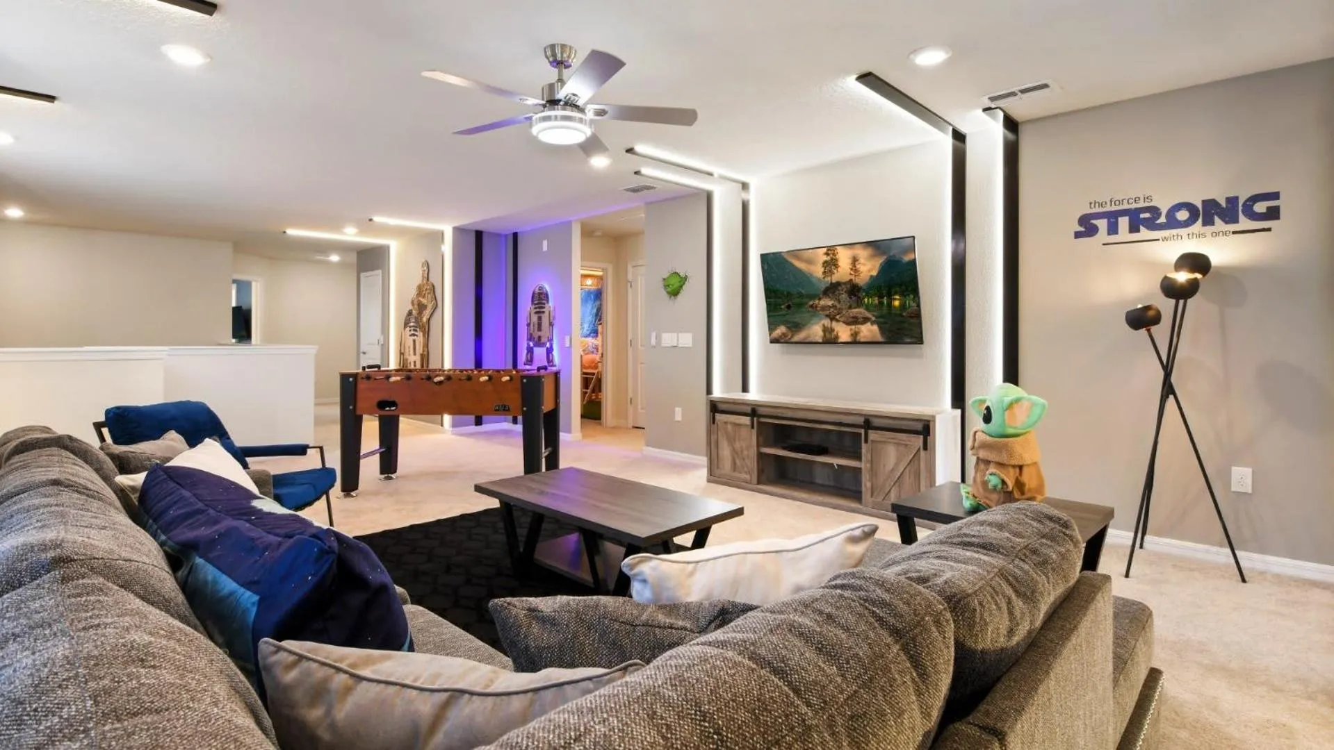 Living room in Luxury Home w/ Pool, Game Room, Near Disney