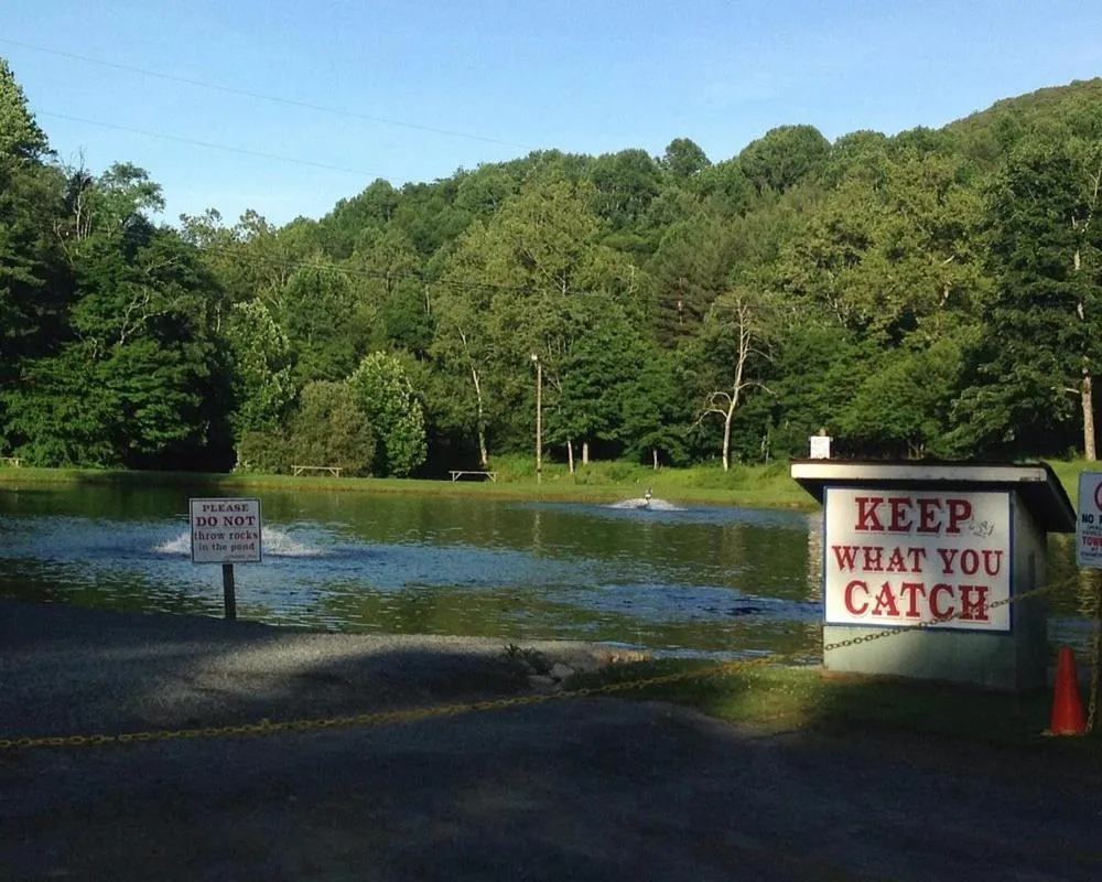 Fishing in On top of the world at Sugar Top Resort