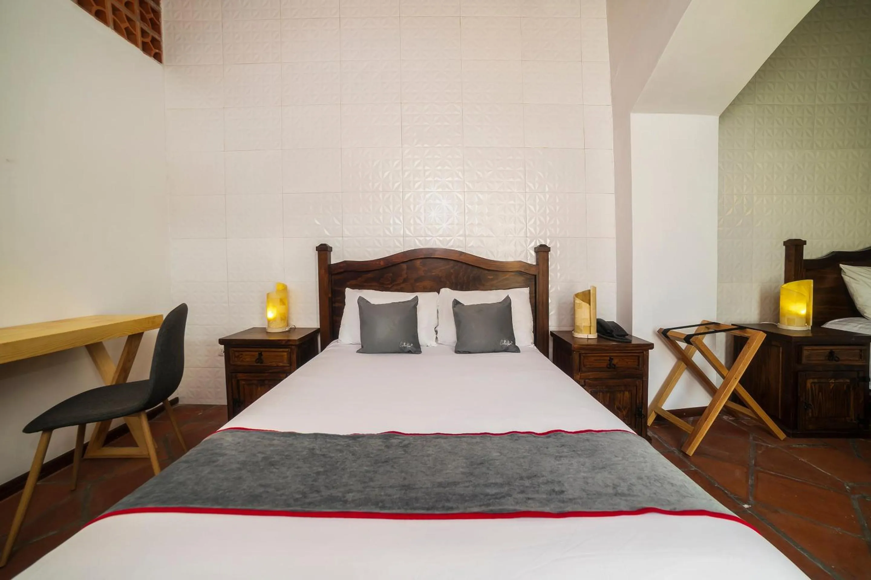 Bedroom, Bed in Collection O Al otro lado del rio, Puebla