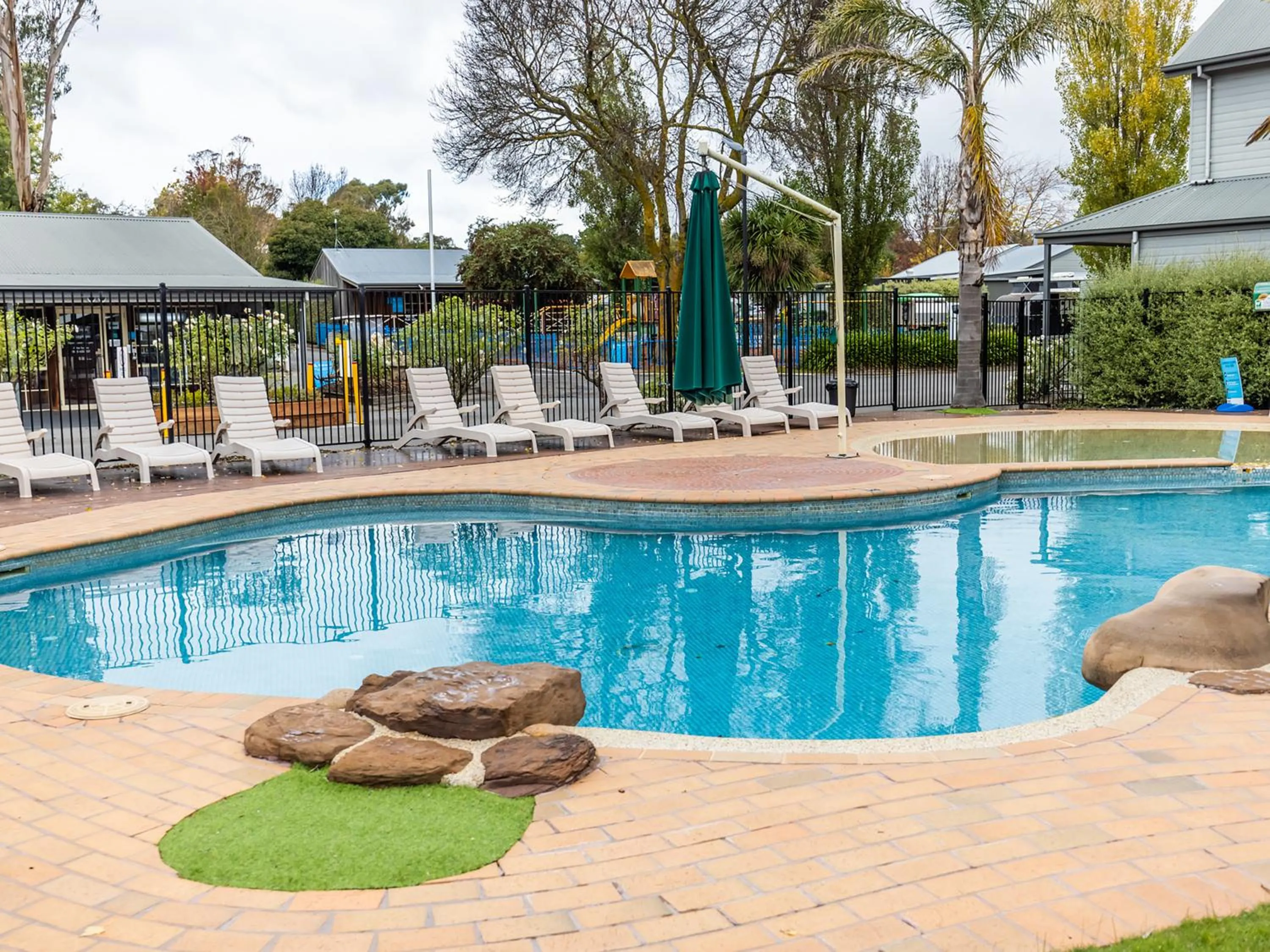 Pool view in NRMA Ballarat Holiday Park