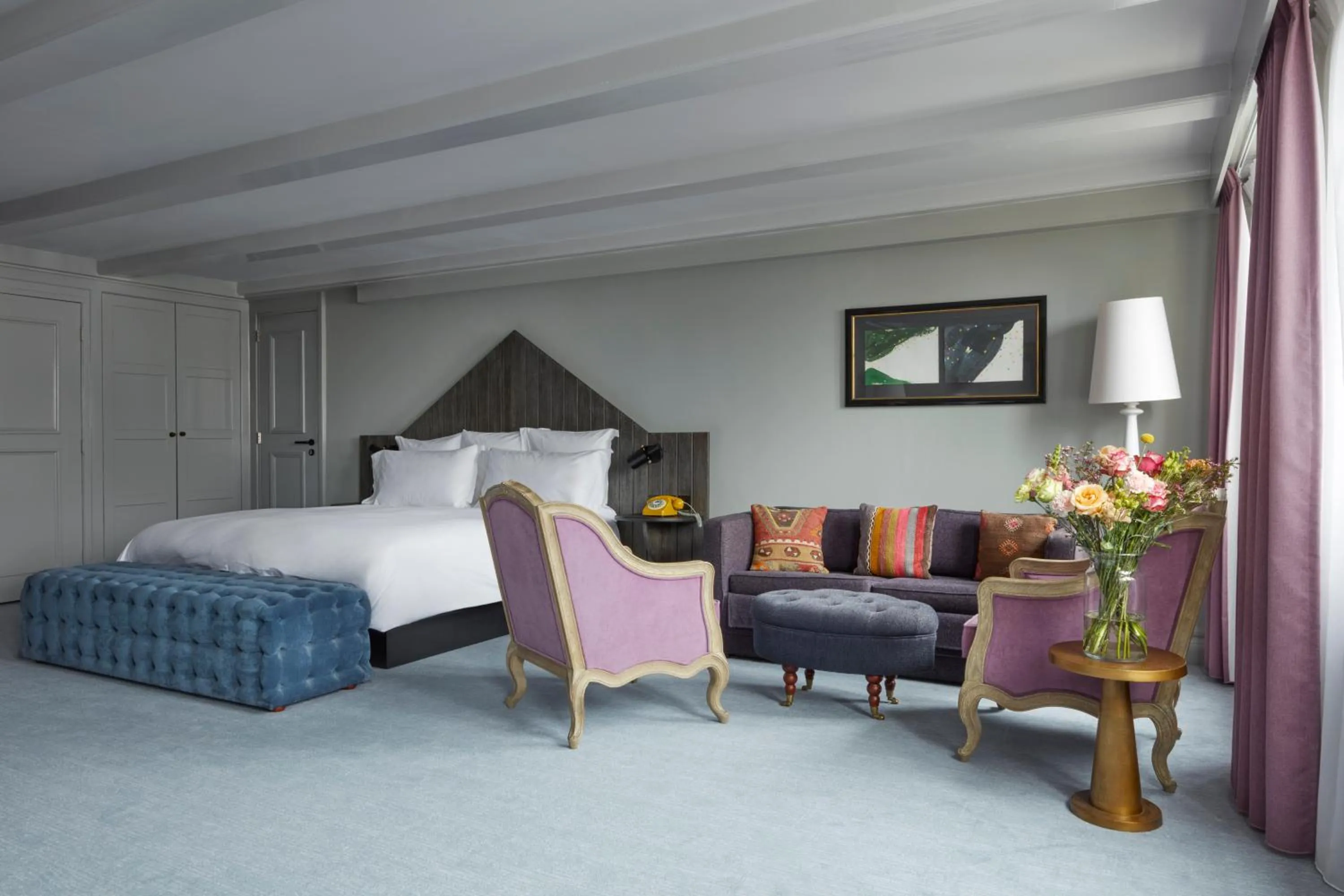 Bedroom, Bed in Pulitzer Amsterdam