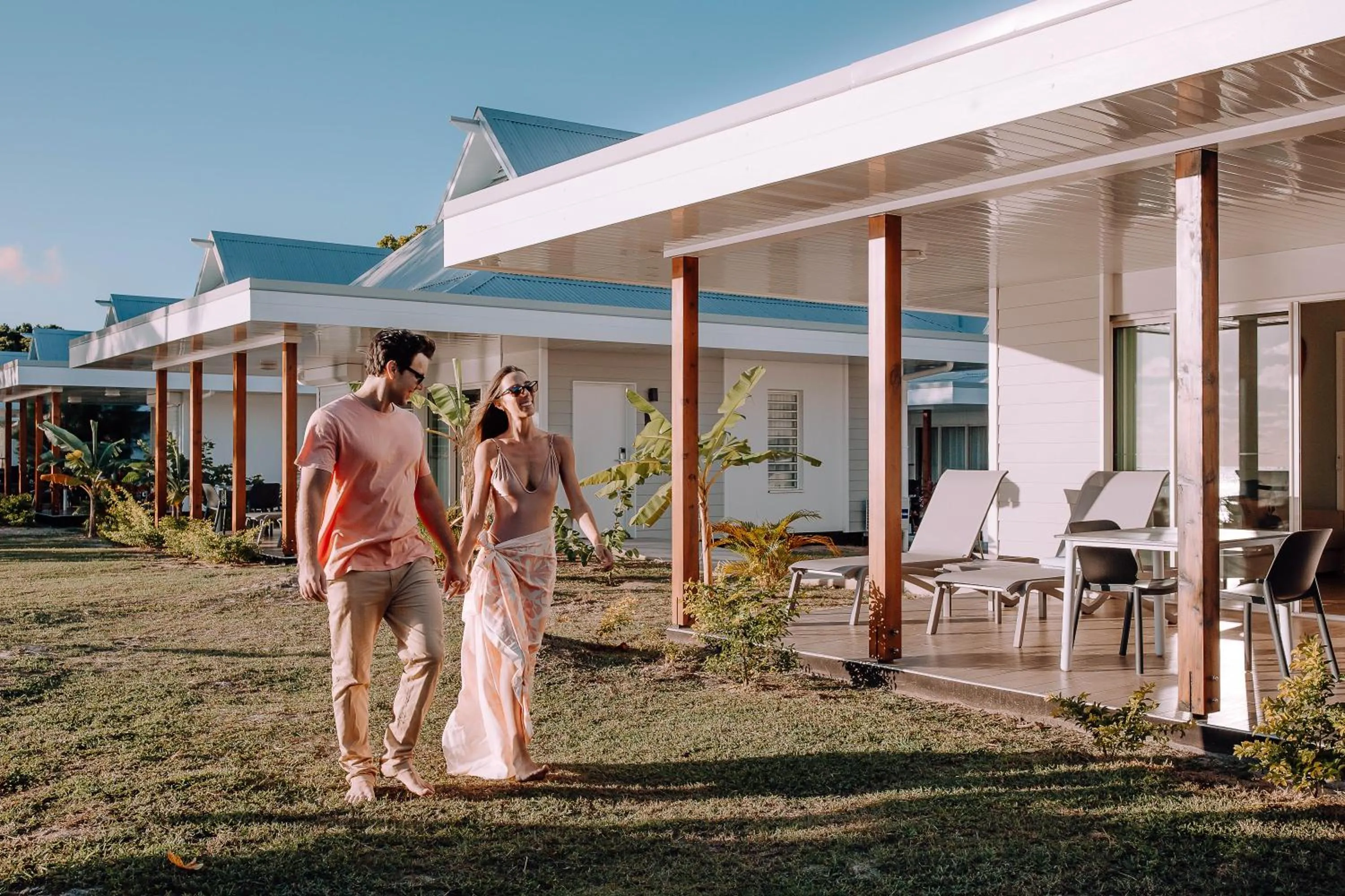 Patio in Niu Beach Hôtel Moorea