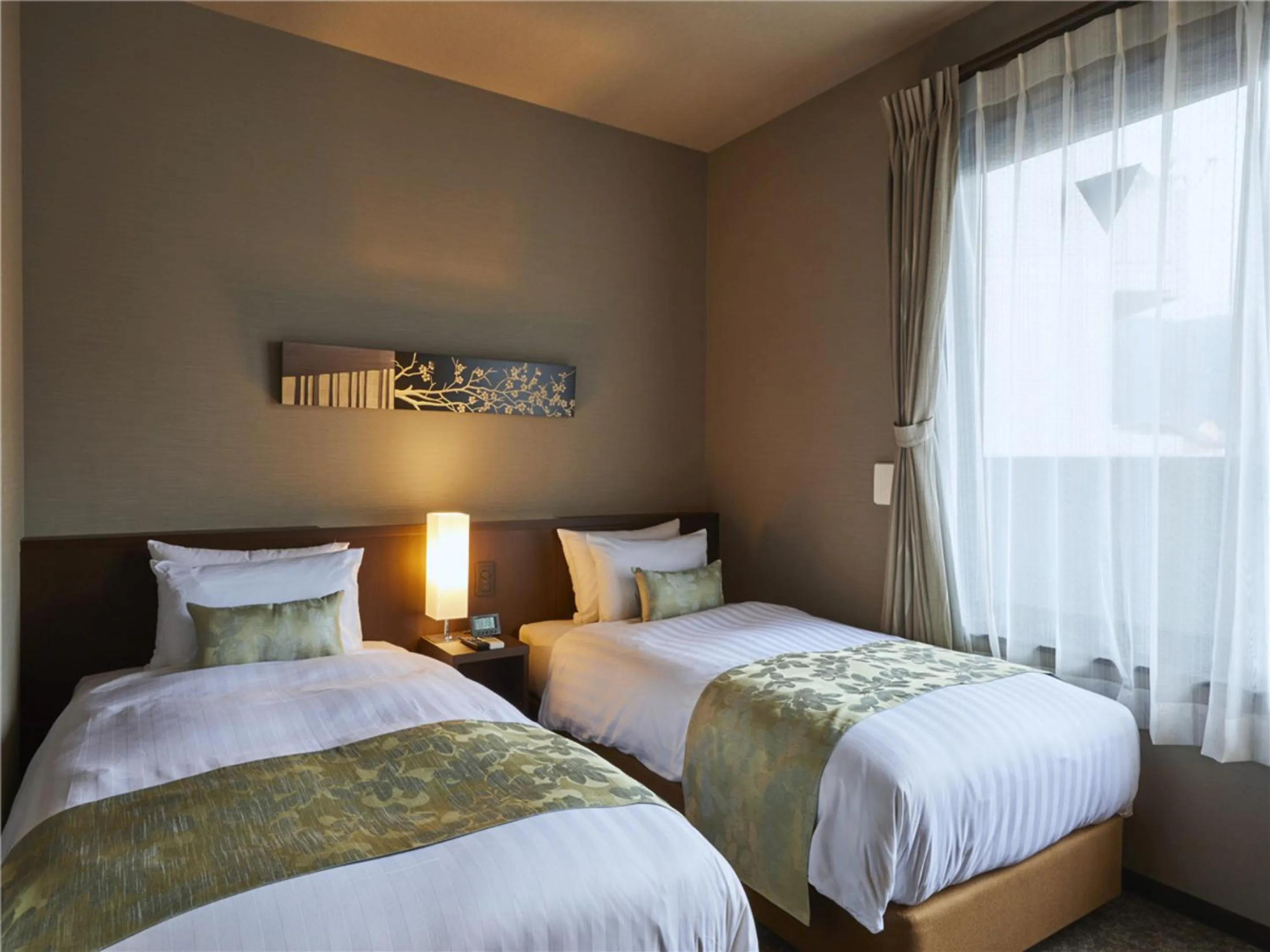 Bed in Waka Heian Shirakawa Hotel