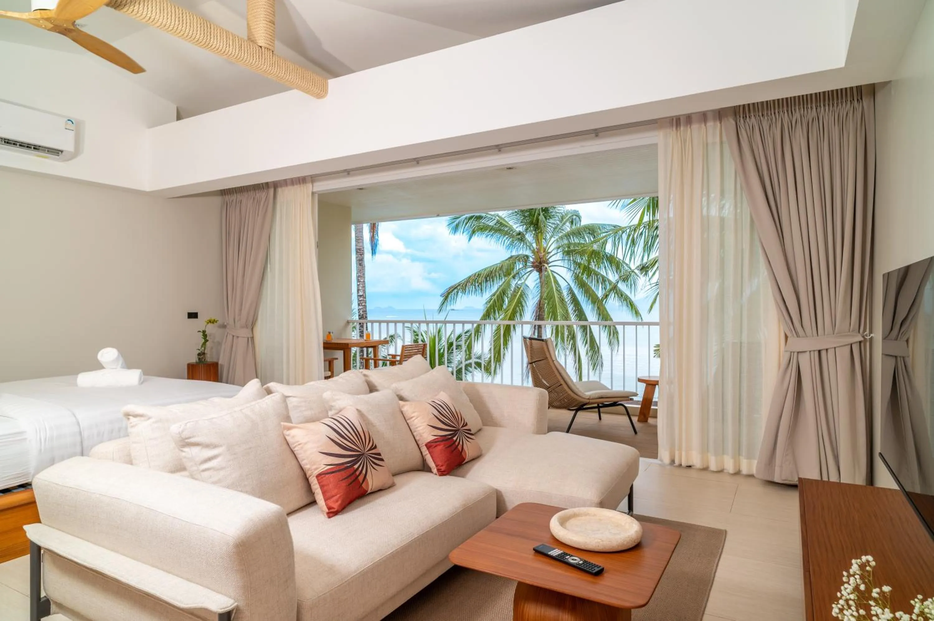 View (from property/room), Bed in Baan Bophut Beach Hotel Samui - SHA Extra Plus