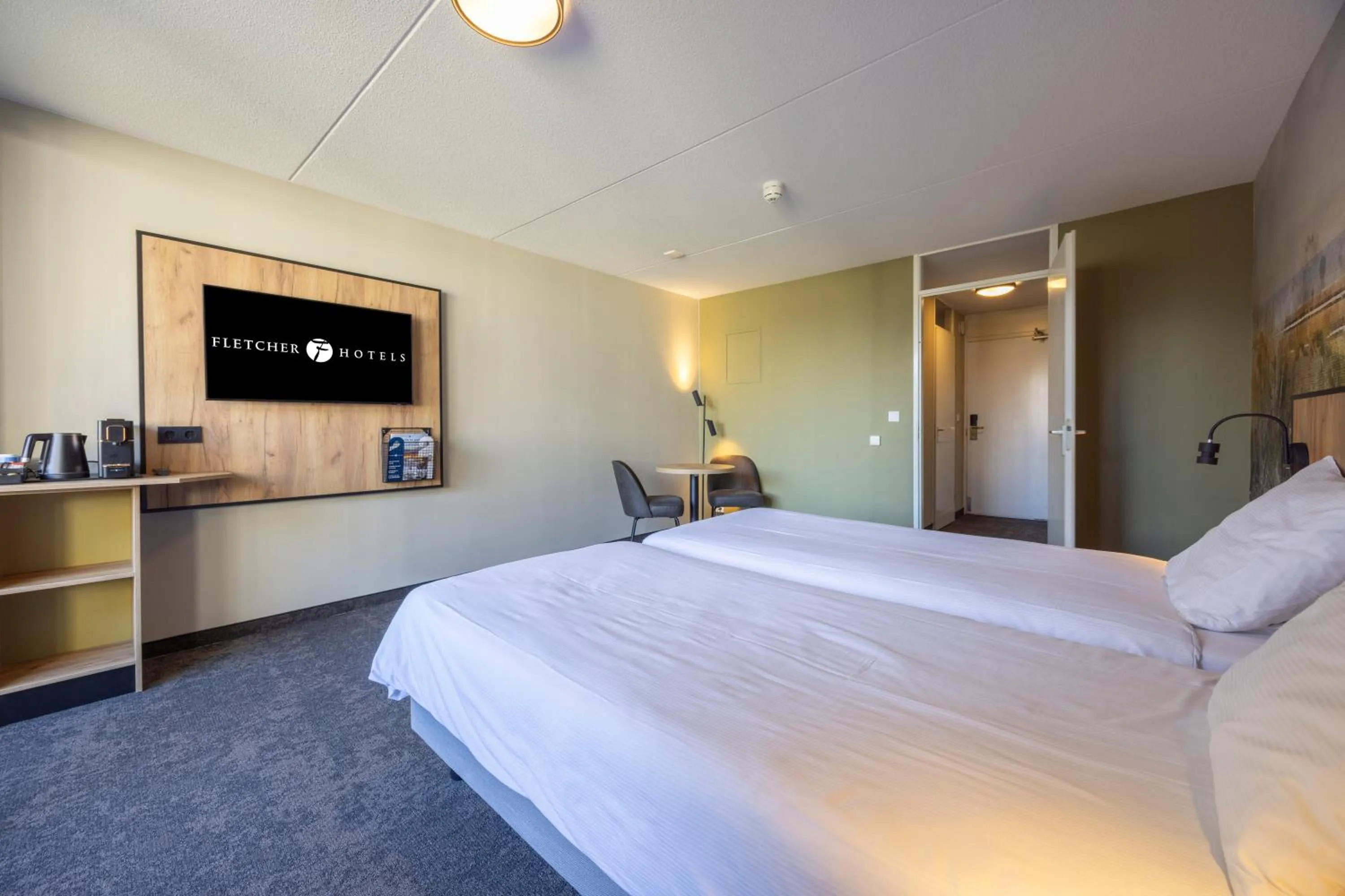 Bedroom, Bed in Fletcher Hotel Jan van Scorel