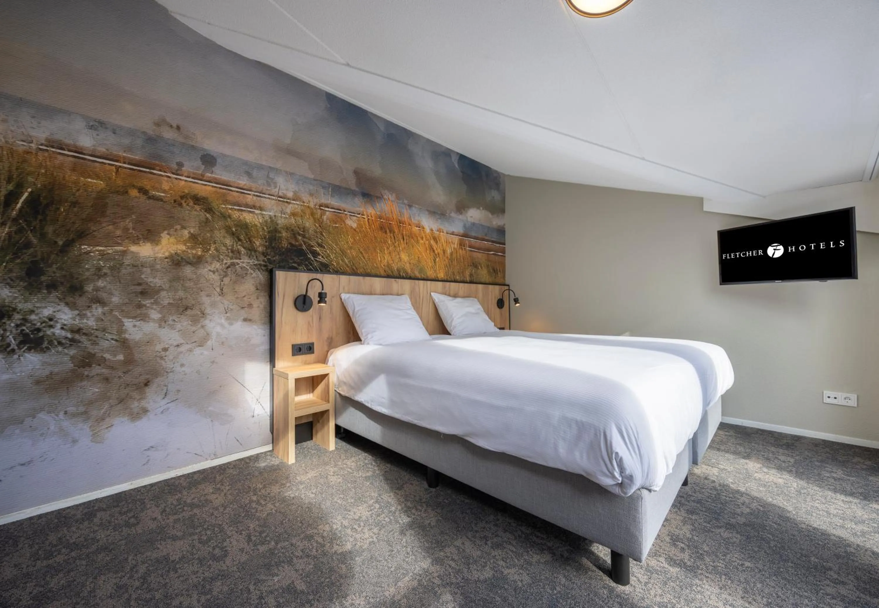 Bedroom, Bed in Fletcher Hotel Jan van Scorel