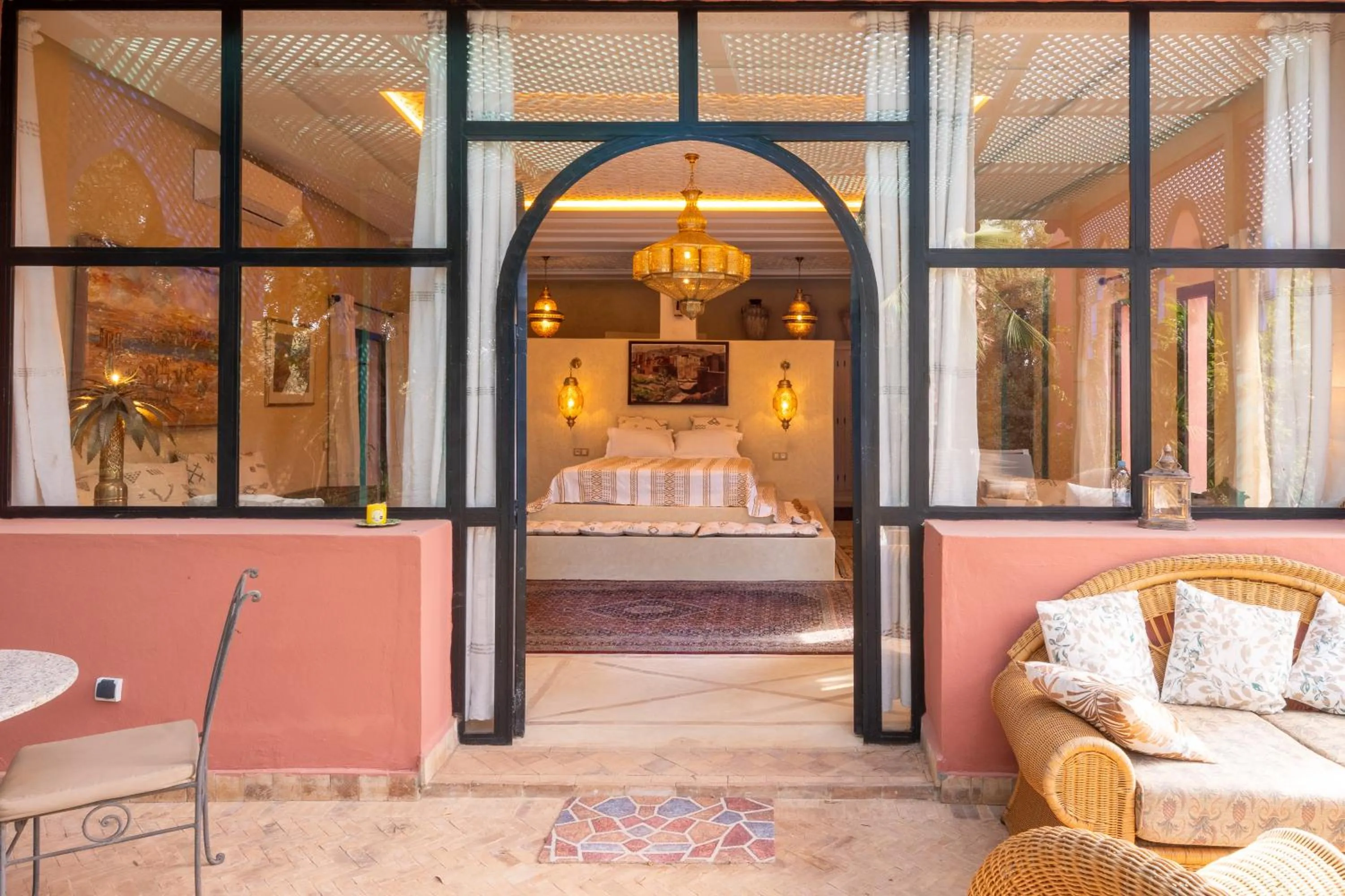 Bed in Palais Hassoun Marrakech