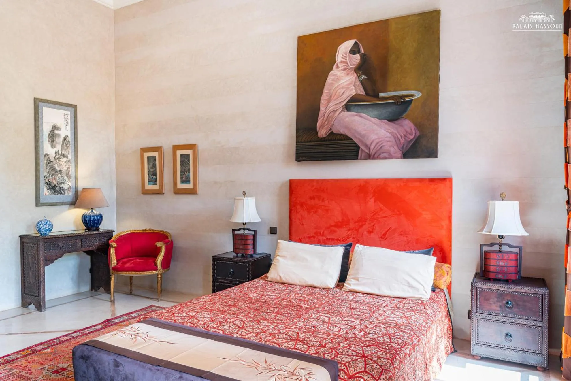 Bed in Palais Hassoun Marrakech