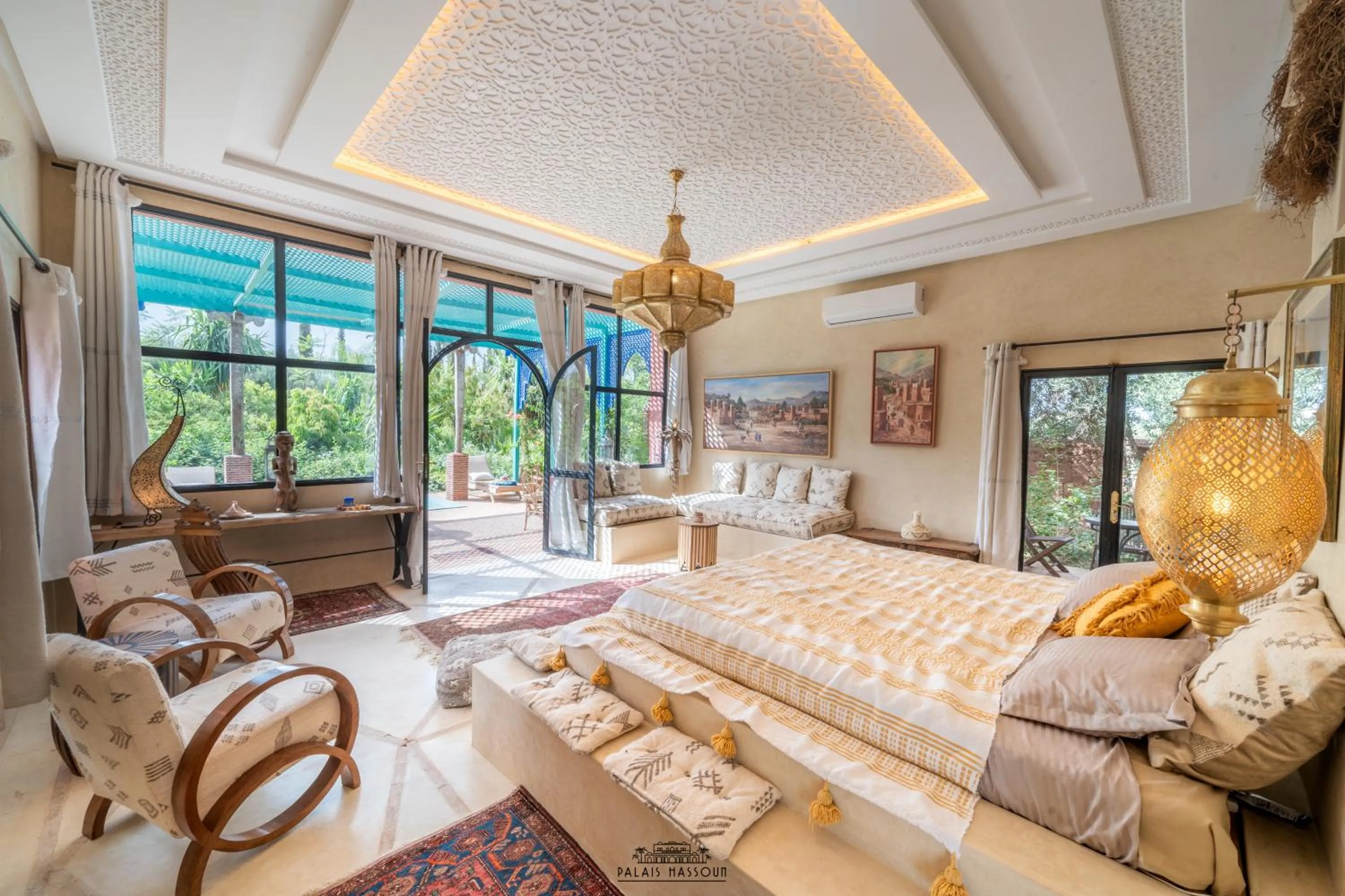 Bed in Palais Hassoun Marrakech