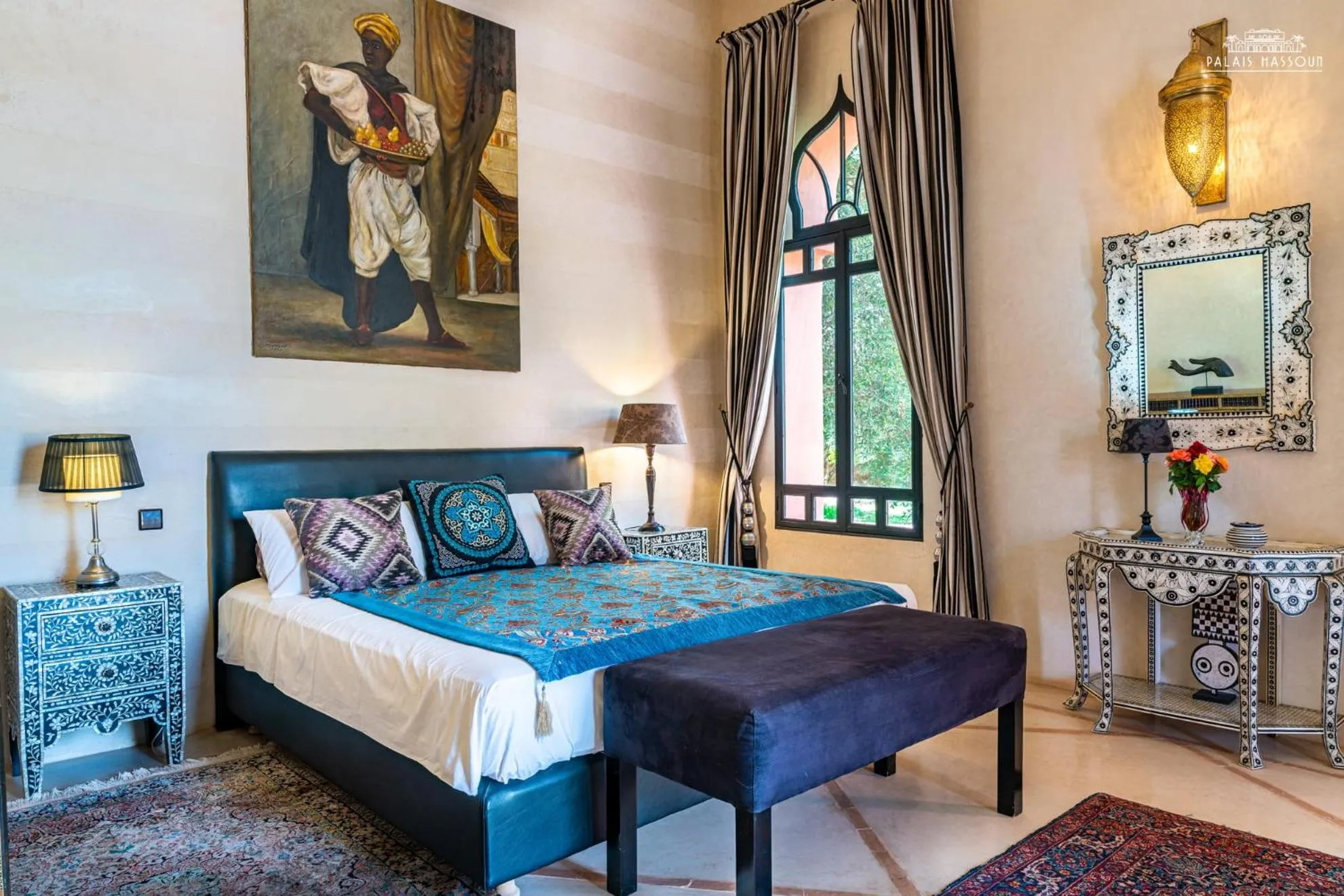 Bed in Palais Hassoun Marrakech