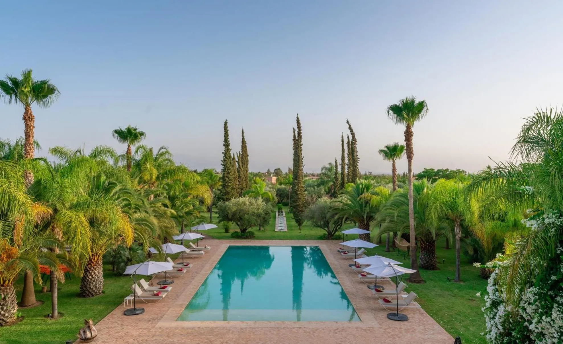 Pool view in Palais Hassoun Marrakech