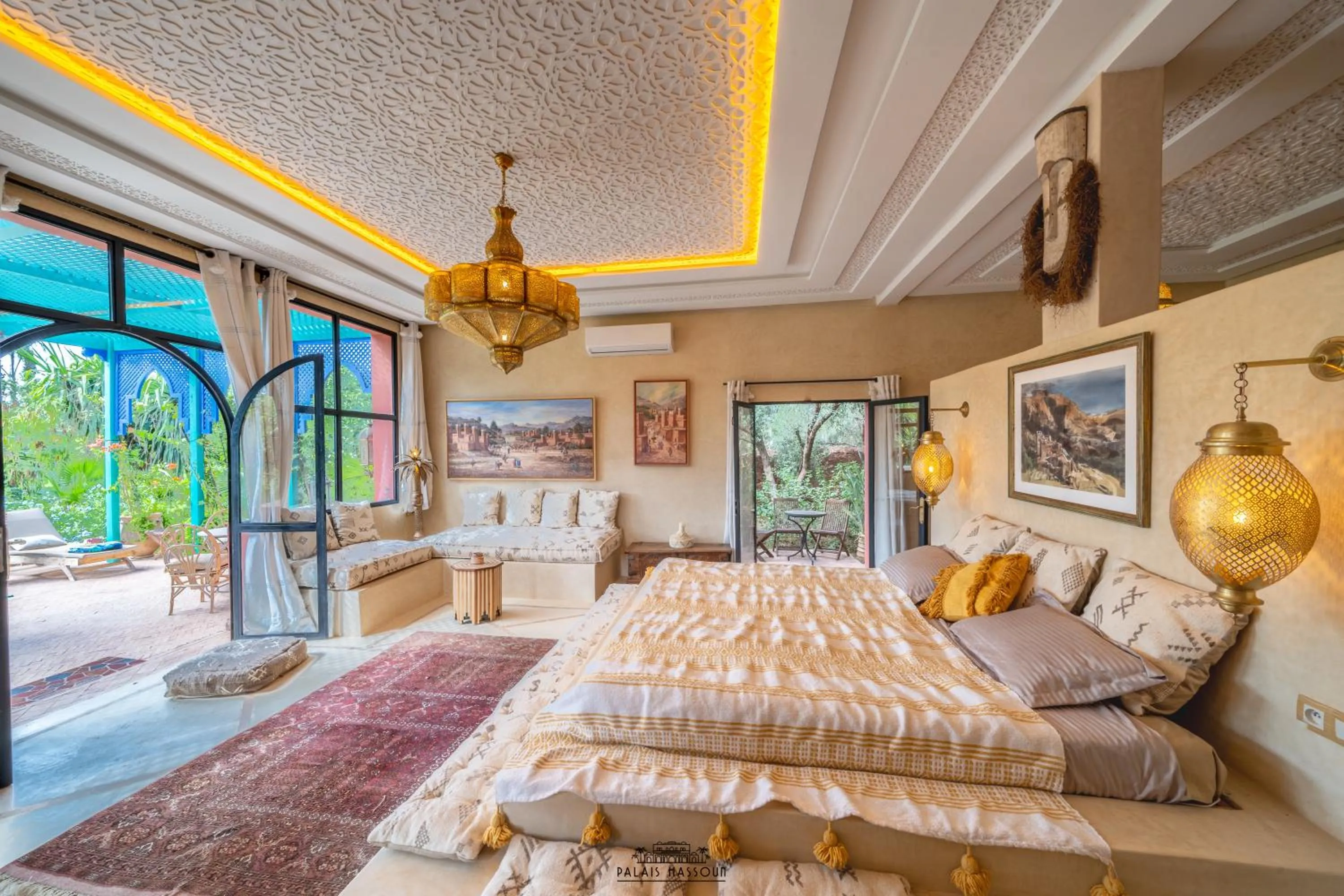 Bed in Palais Hassoun Marrakech