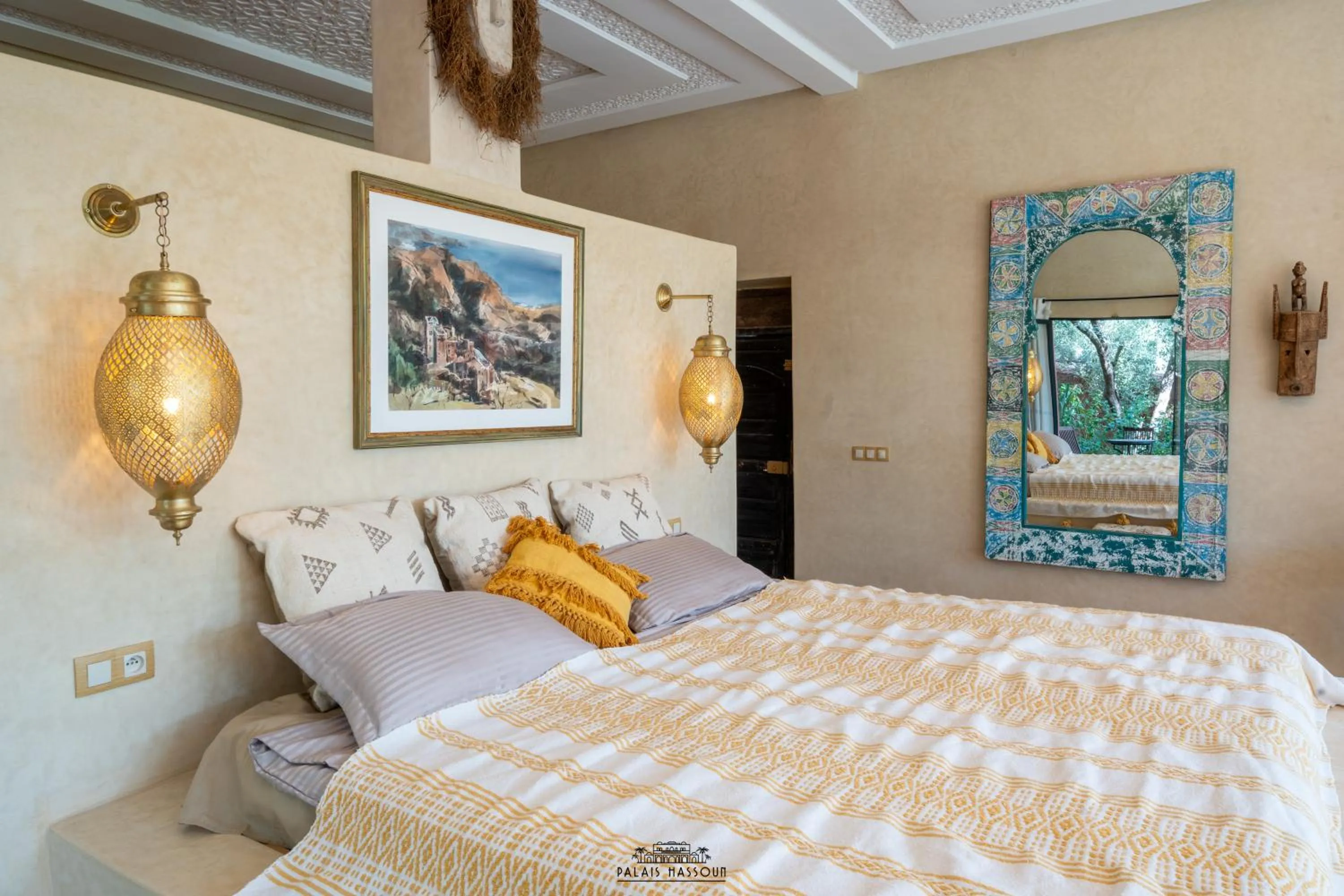 Bed in Palais Hassoun Marrakech