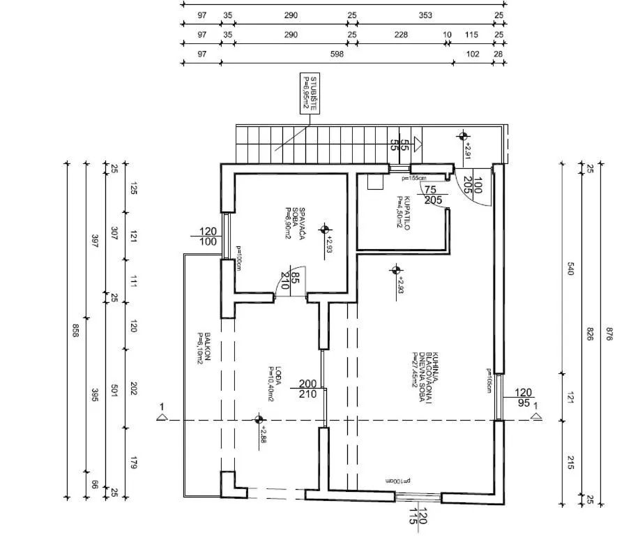 Floor plan in Apartment Hvar Bike