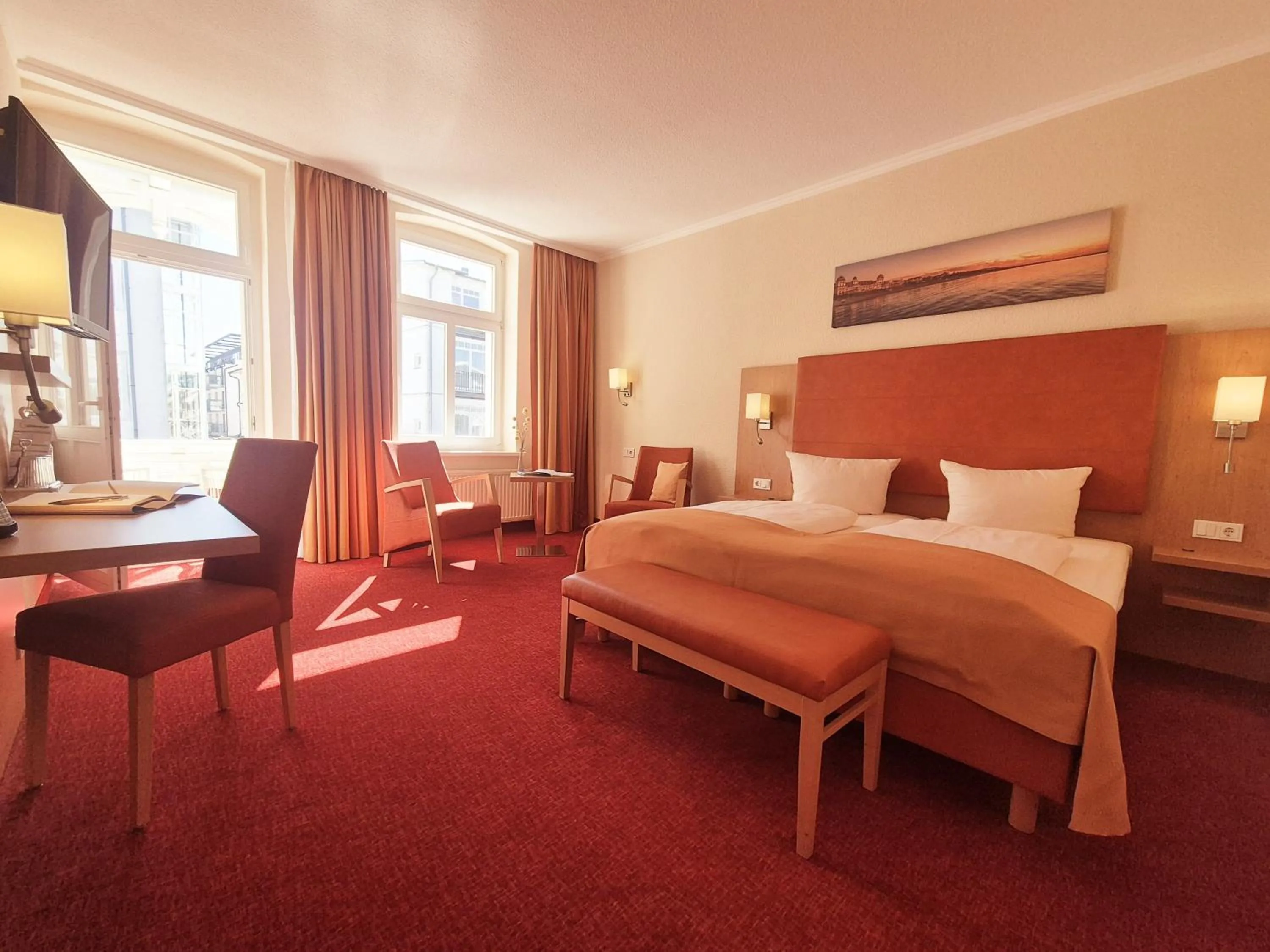 Photo of the whole room, Bed in Hotel Villa Meeresgruss
