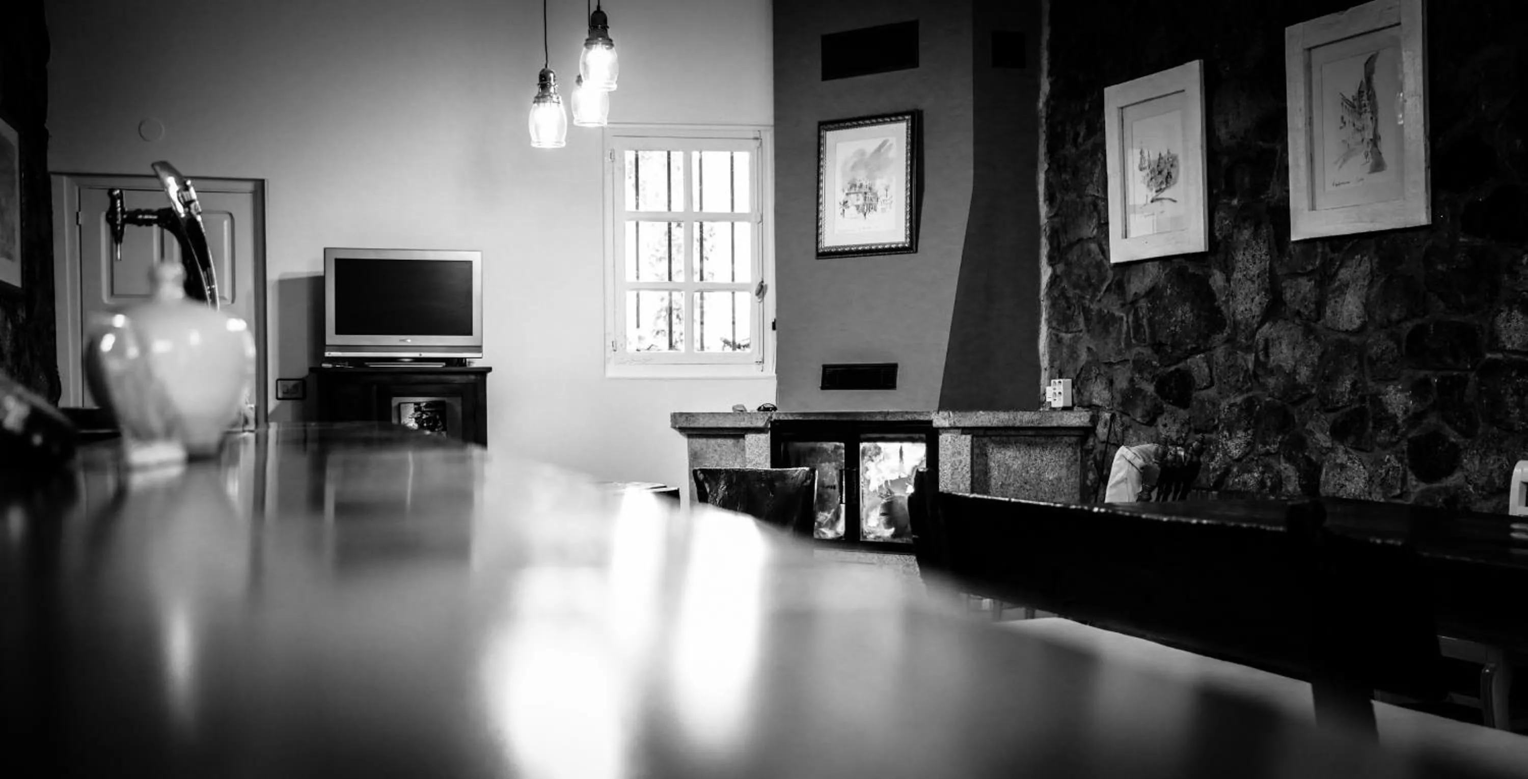 Lounge or bar in Pensión Albergue A Pedra