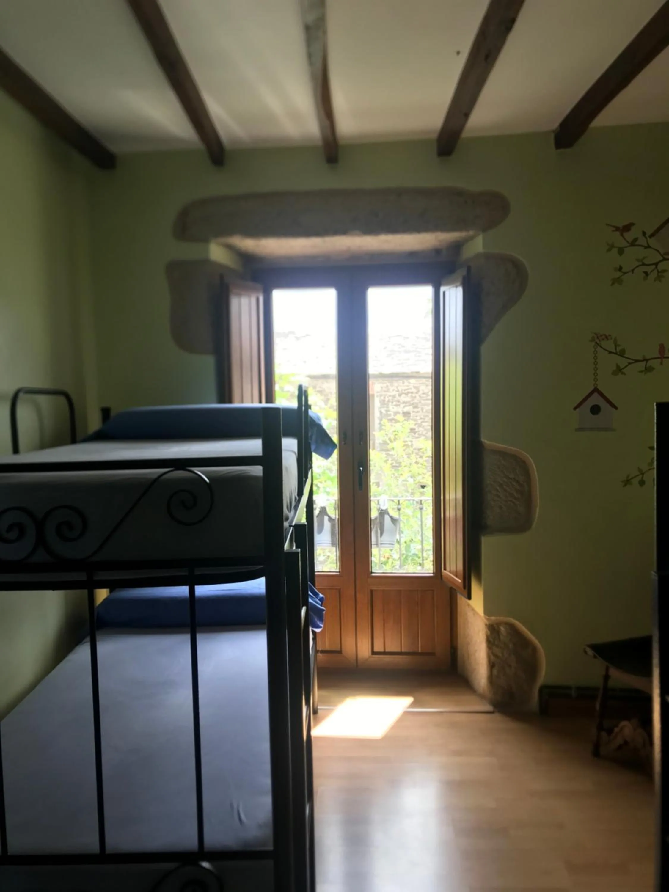 Bed in Pensión Albergue A Pedra